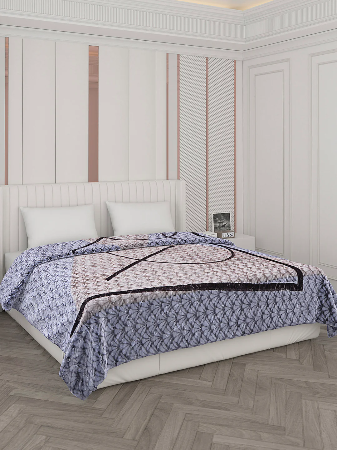 Printed Double Bed 596 GSM Blanket Samuel 2 Ply (Weight 3.15 kg) - Image 4