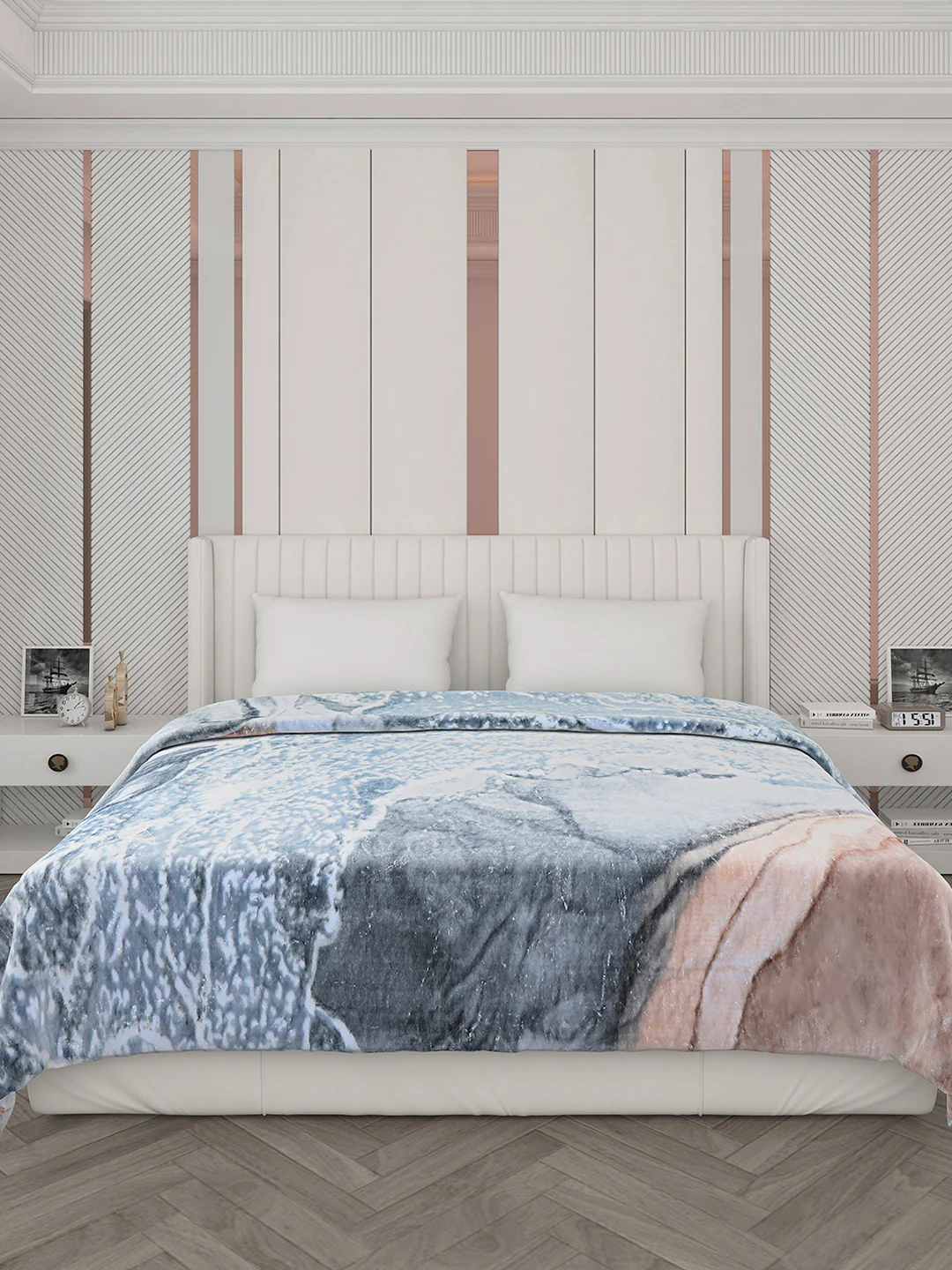 Printed Double Bed 596 GSM Blanket Samuel 2 Ply (Weight 3.15 kg) - Image 2