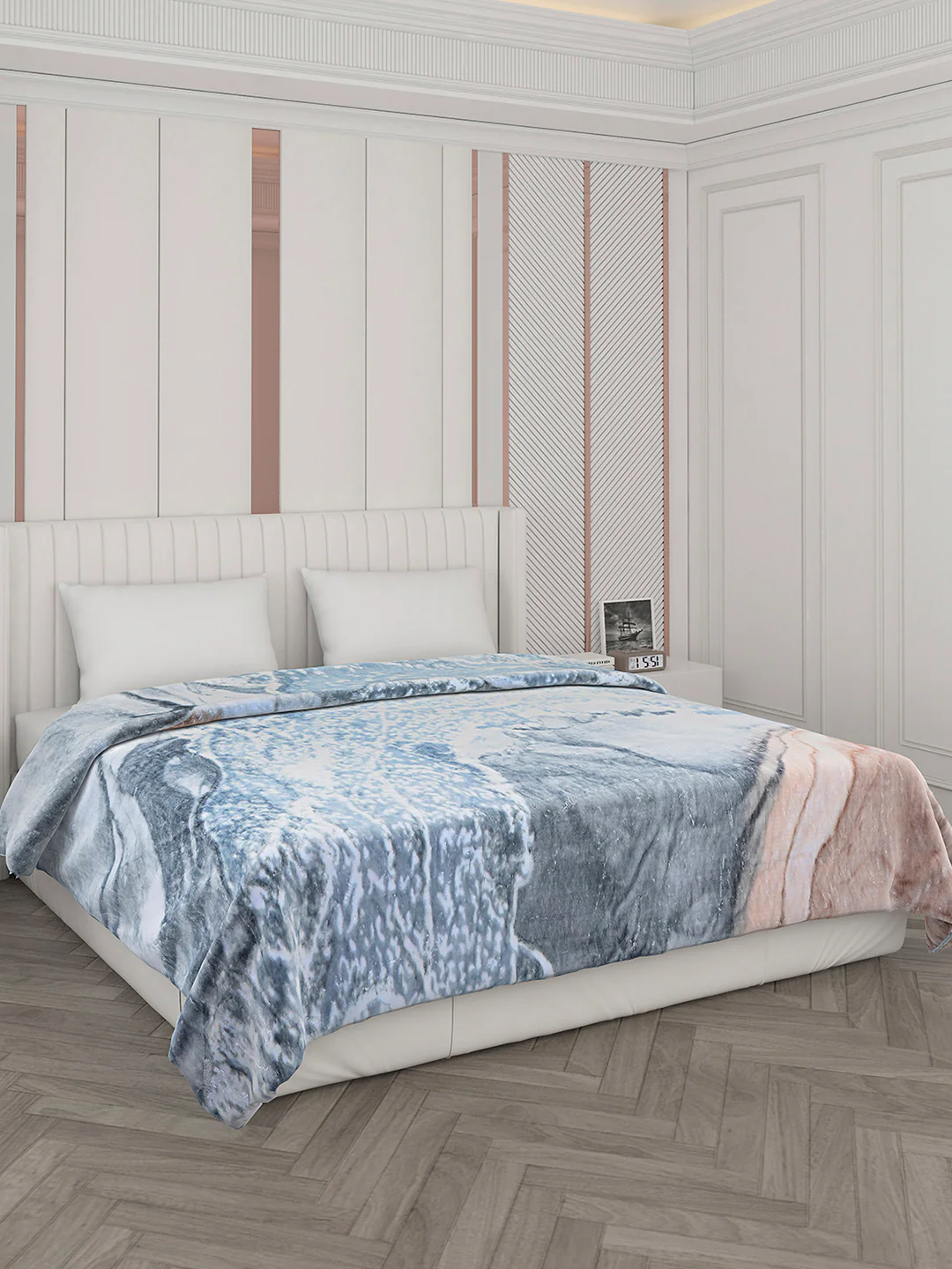 Printed Double Bed 596 GSM Blanket Samuel 2 Ply (Weight 3.15 kg) - Image 4