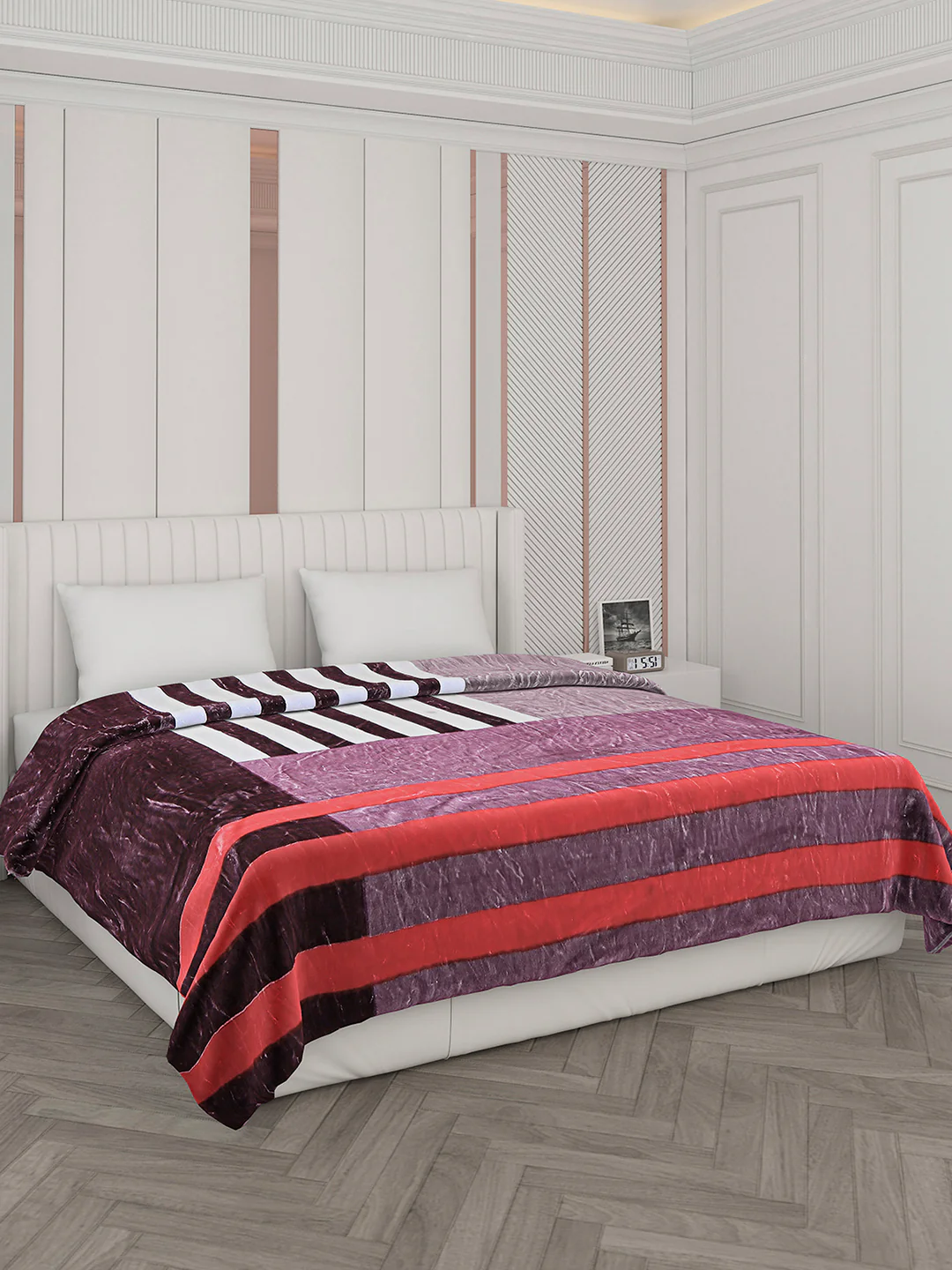 Printed Double Bed 596 GSM Blanket Samuel 2 Ply (Weight 3.15 kg) - Image 4