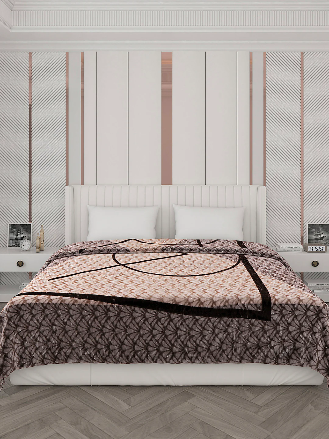 Printed Double Bed 596 GSM Blanket Samuel 2 Ply (Weight 3.15 kg) - Image 2