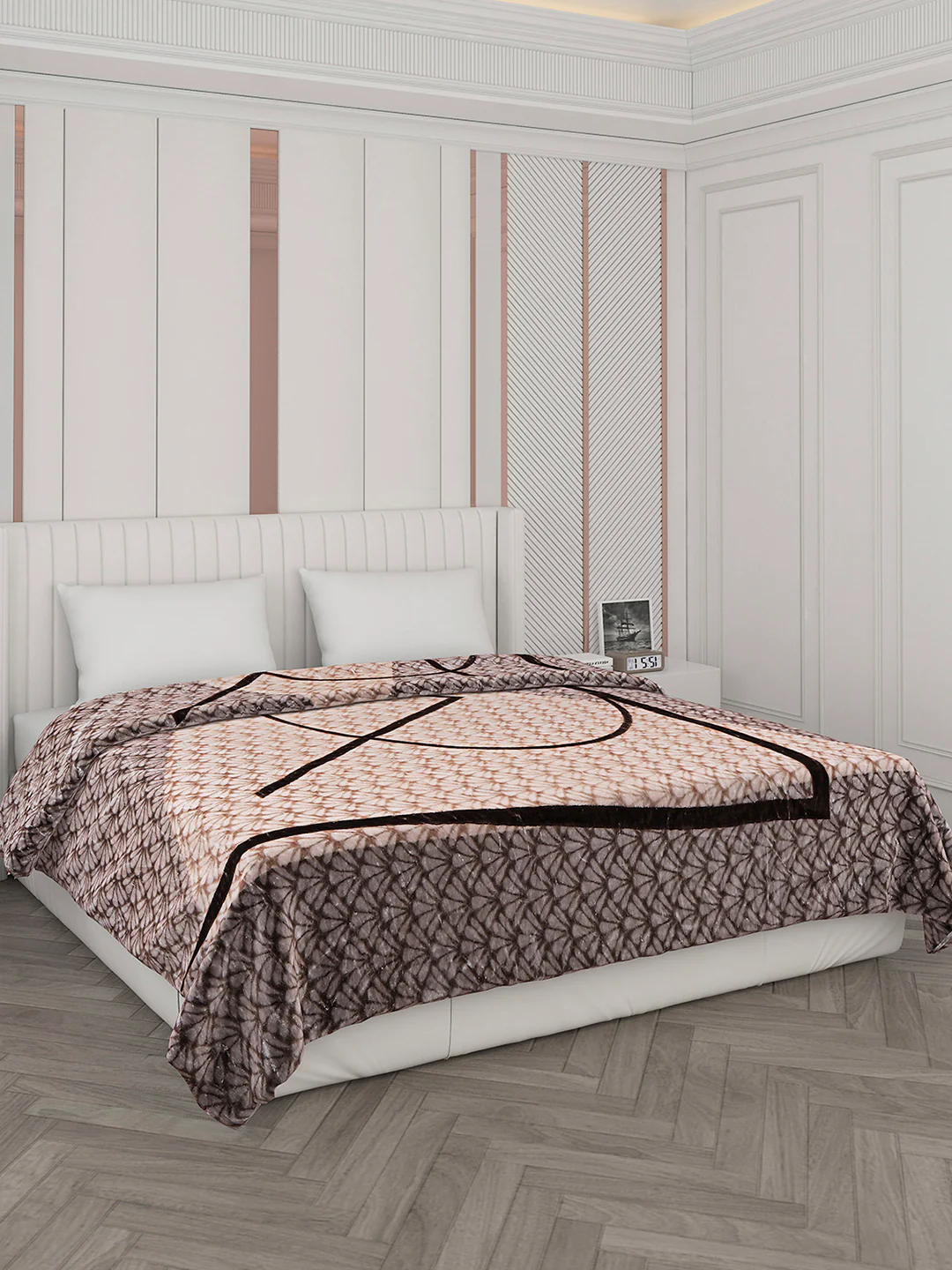 Printed Double Bed 596 GSM Blanket Samuel 2 Ply (Weight 3.15 kg) - Image 4