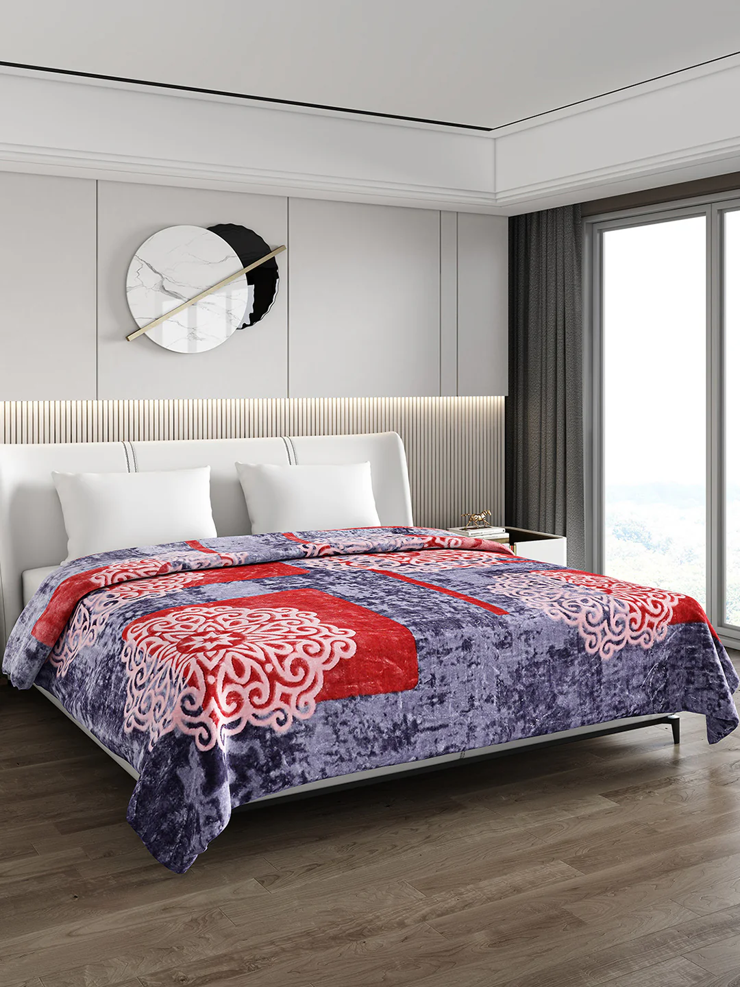 Printed Double Bed 691 GSM Blanket Bennett Super Soft 2 Ply (Weight 3.65 kg) - Image 4