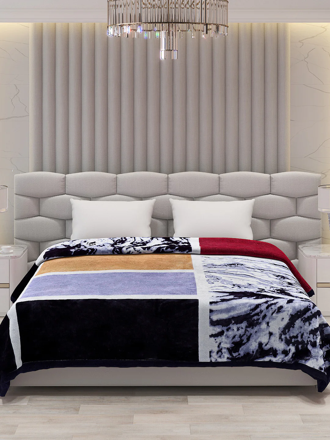Printed Double Bed 795 GSM Blanket Austin 2 Ply (Weight 4.2 kg) - Image 2