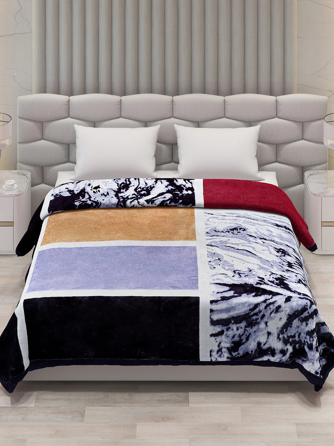 Printed Double Bed 795 GSM Blanket Austin 2 Ply (Weight 4.2 kg) - Image 3