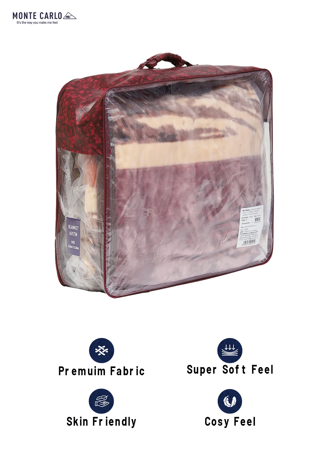 Printed Double Bed 795 GSM Blanket Austin 2 Ply (Weight 4.2 kg) - Image 8
