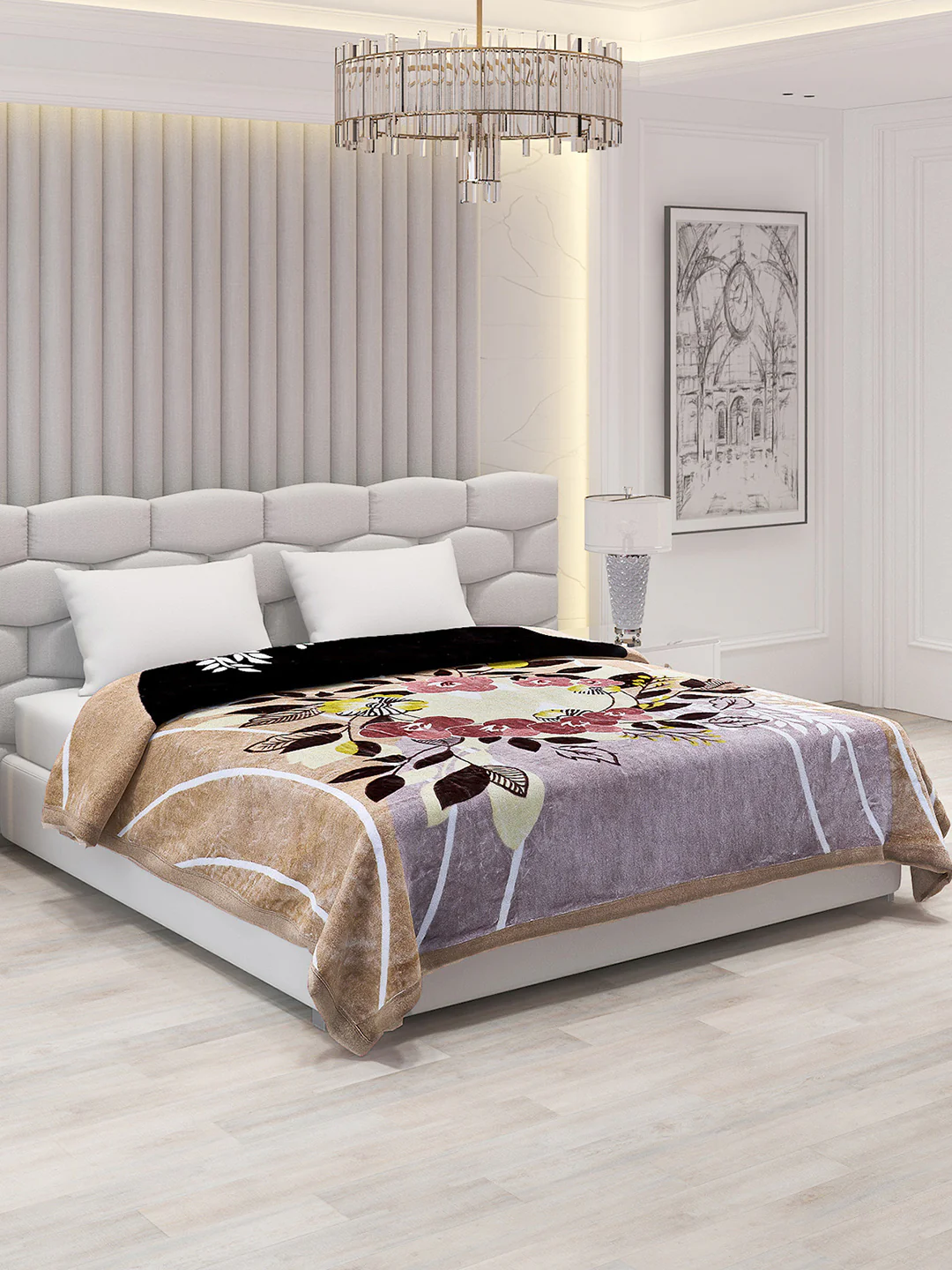 Printed Double Bed 795 GSM Blanket Austin 2 Ply (Weight 4.2 kg) - Image 4