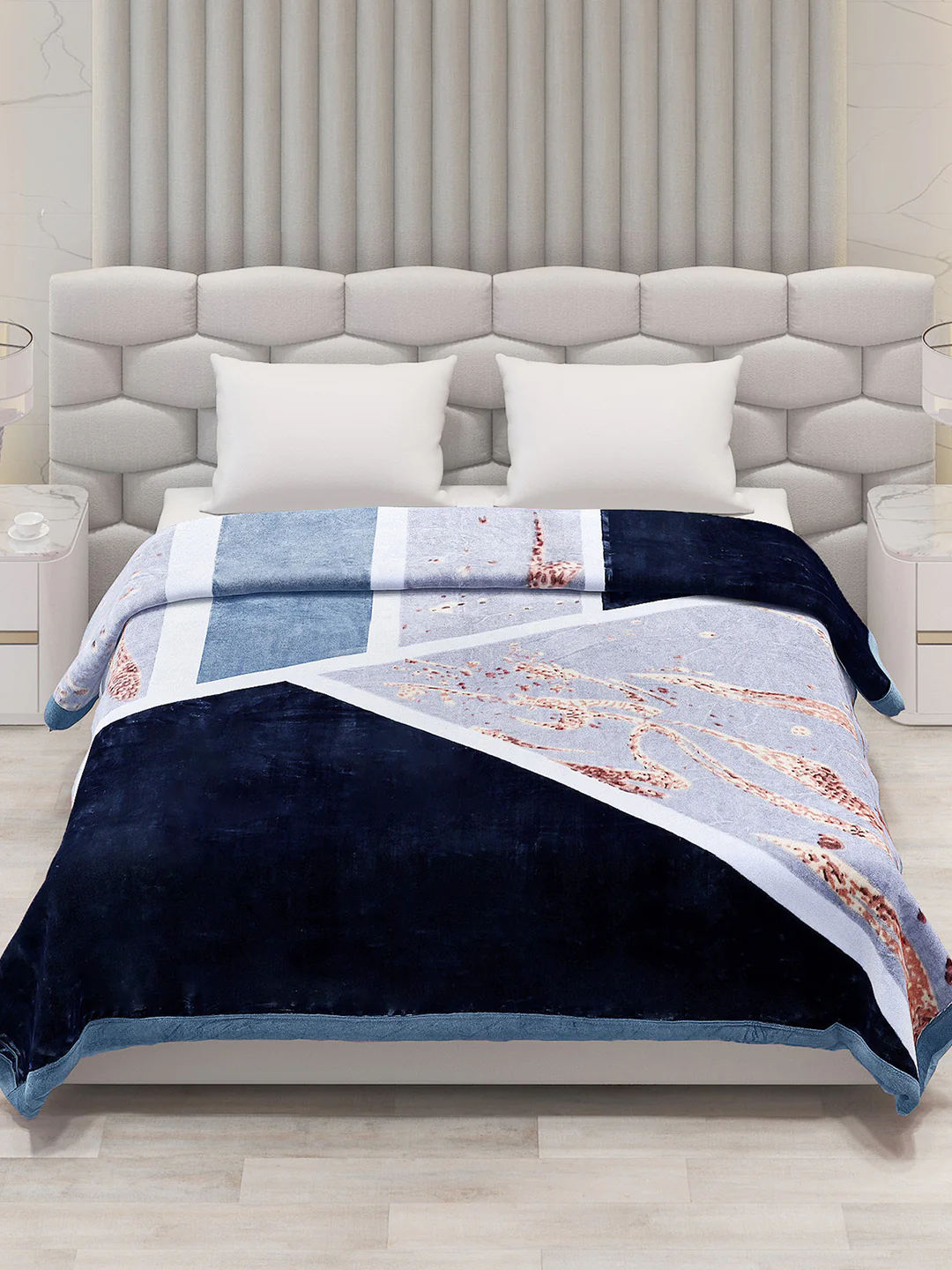Printed Double Bed 795 GSM Blanket Austin 2 Ply (Weight 4.2 kg) - Image 3