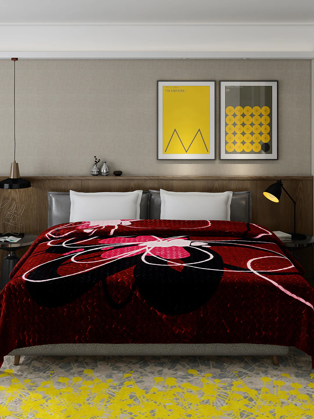 Printed Double Bed 795 GSM Blanket for Heavy Winter -2 Ply (Weight 4.2 kg) - Image 3