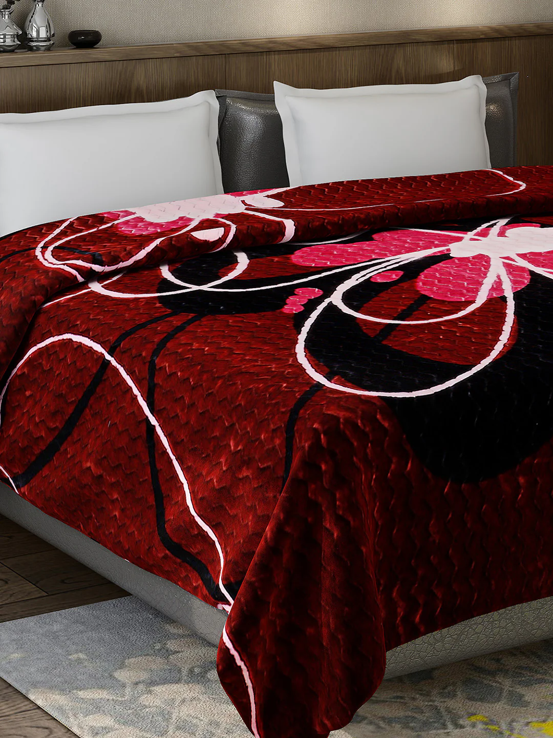 Printed Double Bed 795 GSM Blanket for Heavy Winter -2 Ply (Weight 4.2 kg) - Image 4