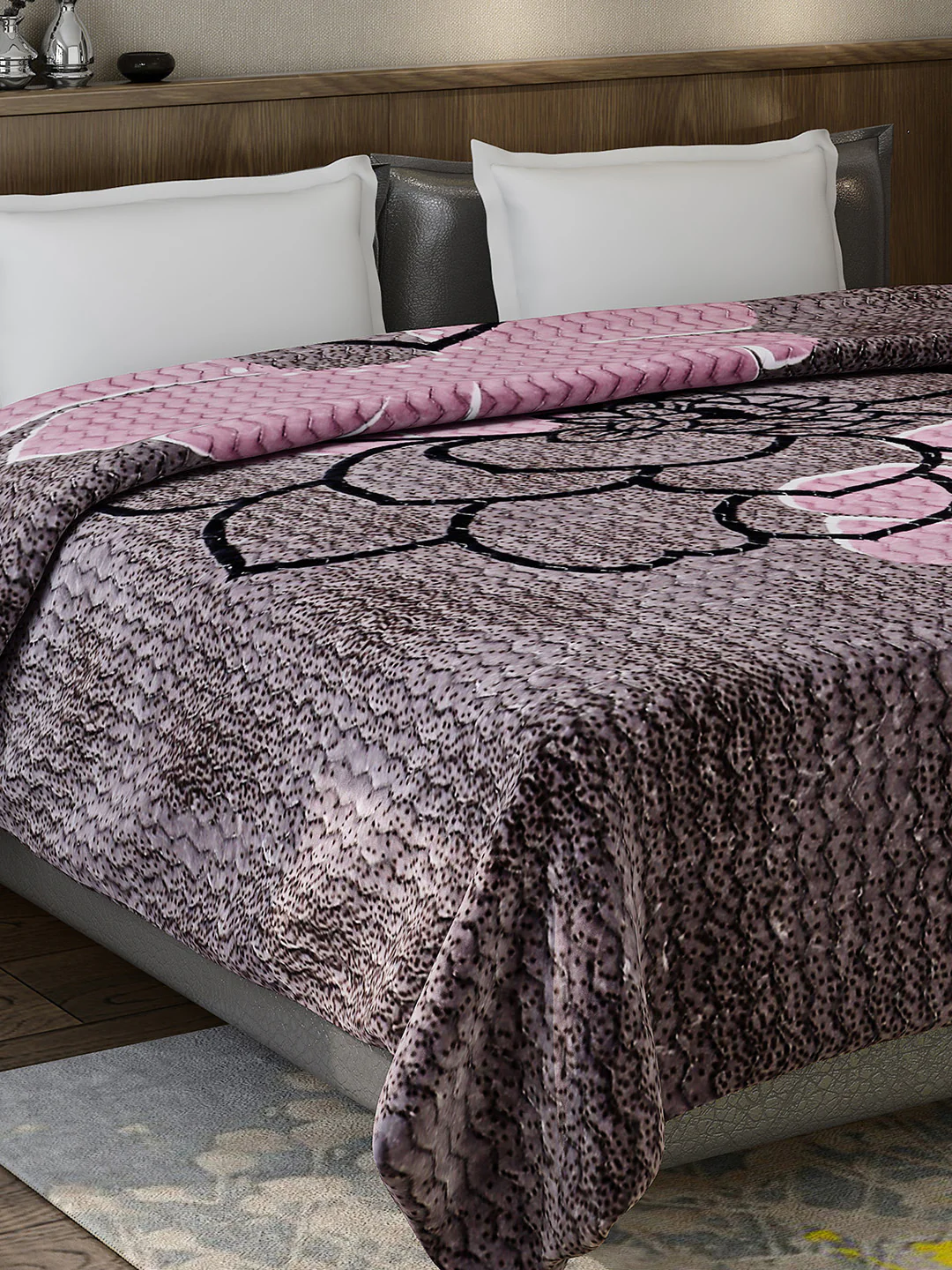 Printed Double Bed 795 GSM Blanket for Heavy Winter -2 Ply (Weight 4.2 kg) - Image 4