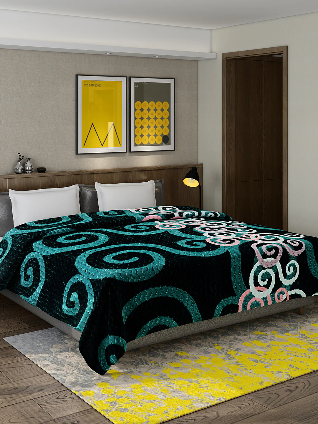 Printed Double Bed 795 GSM Blanket for Heavy Winter -2 Ply (Weight 4.2 kg)
