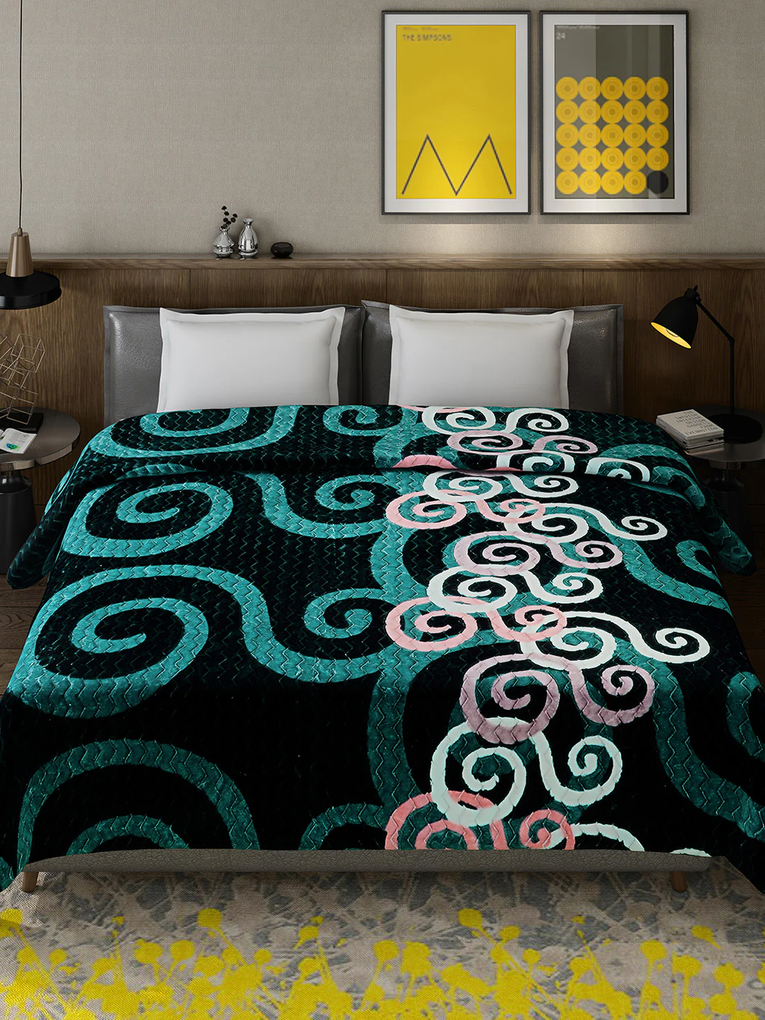 Printed Double Bed 795 GSM Blanket for Heavy Winter -2 Ply (Weight 4.2 kg) - Image 2