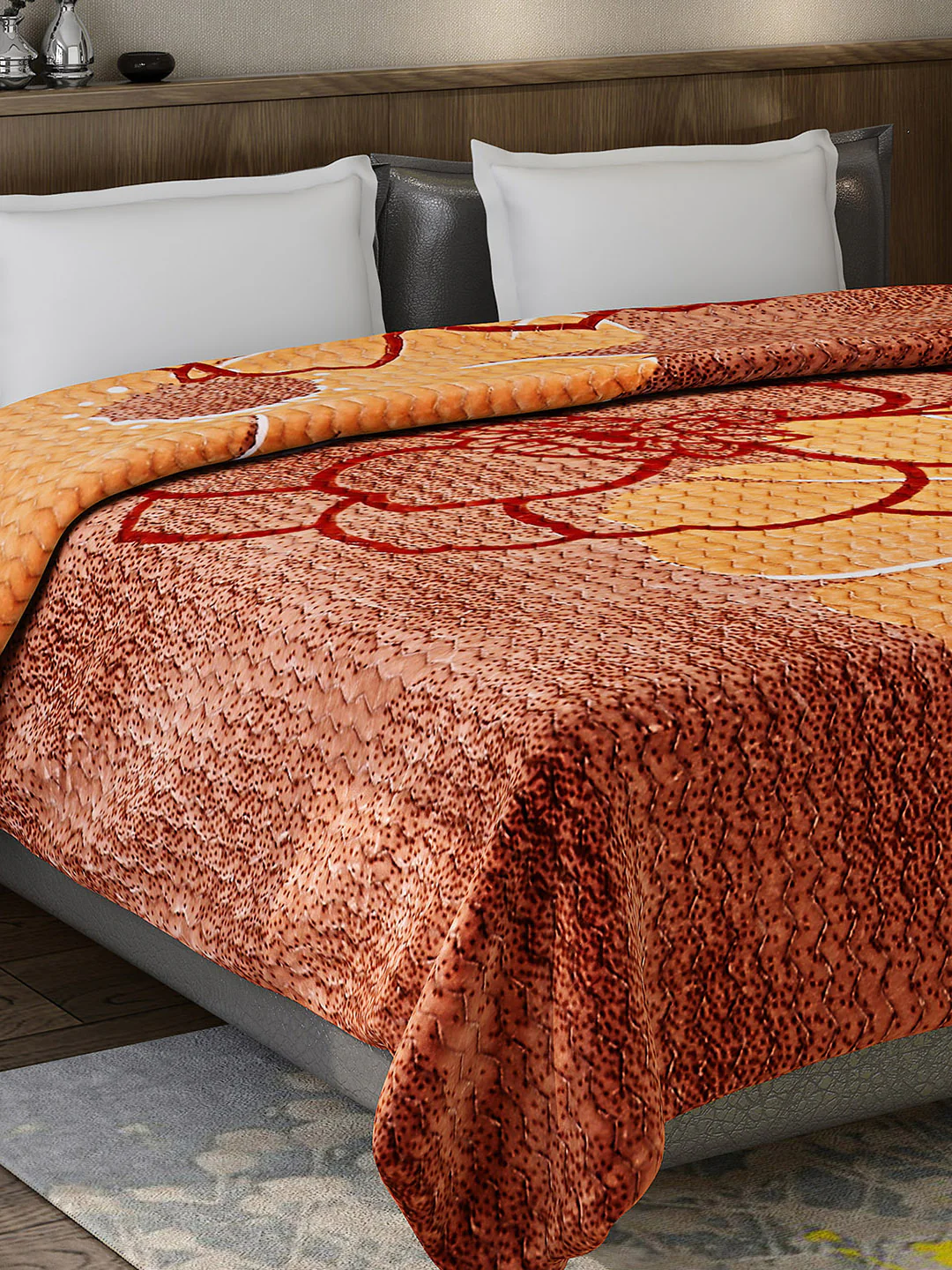 Printed Double Bed 795 GSM Blanket for Heavy Winter -2 Ply (Weight 4.2 kg) - Image 4