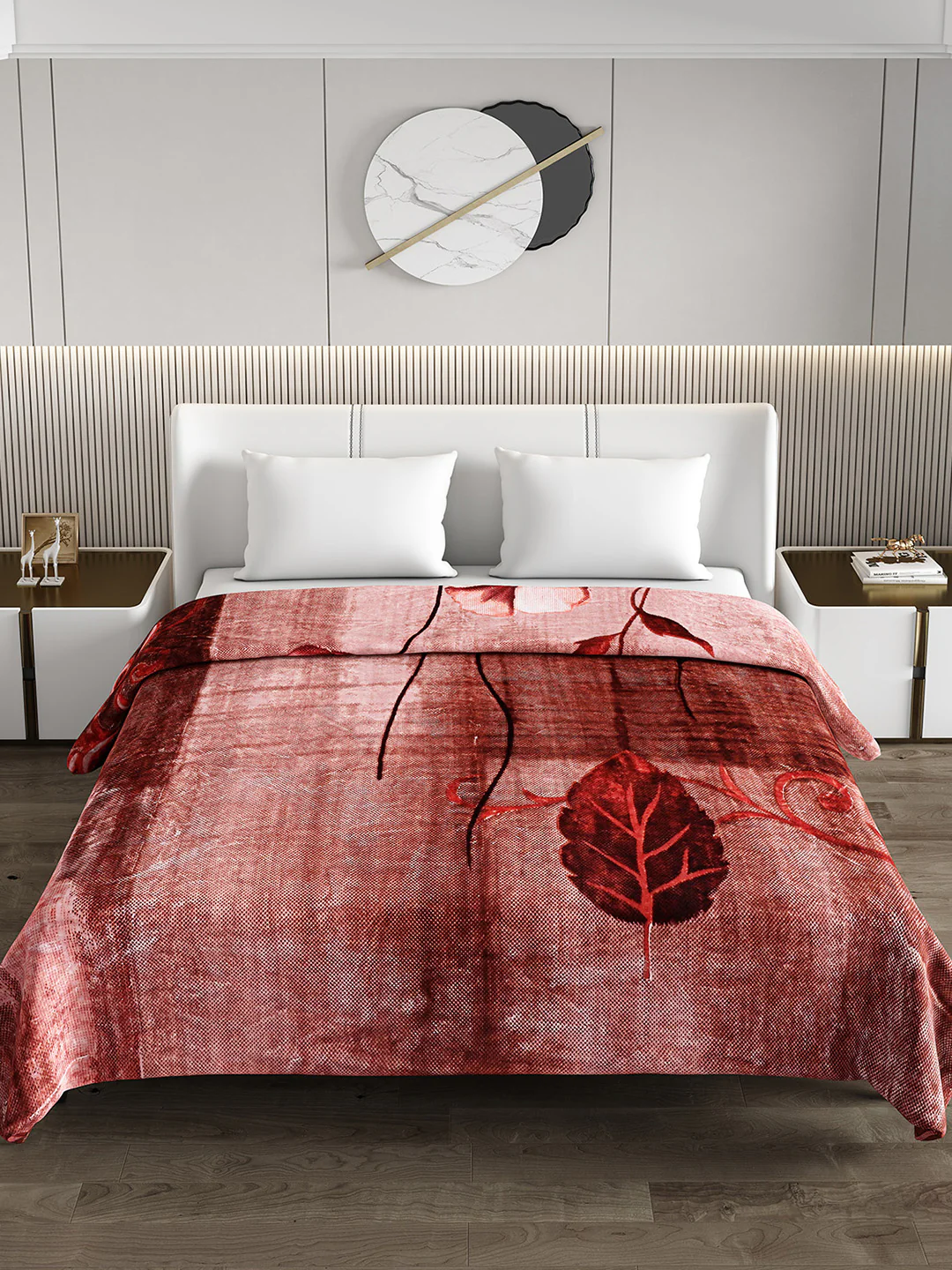 Printed Double Bed 795 GSM Blanket Scarlet 2 Ply (Weight 4.2 kg) - Image 3