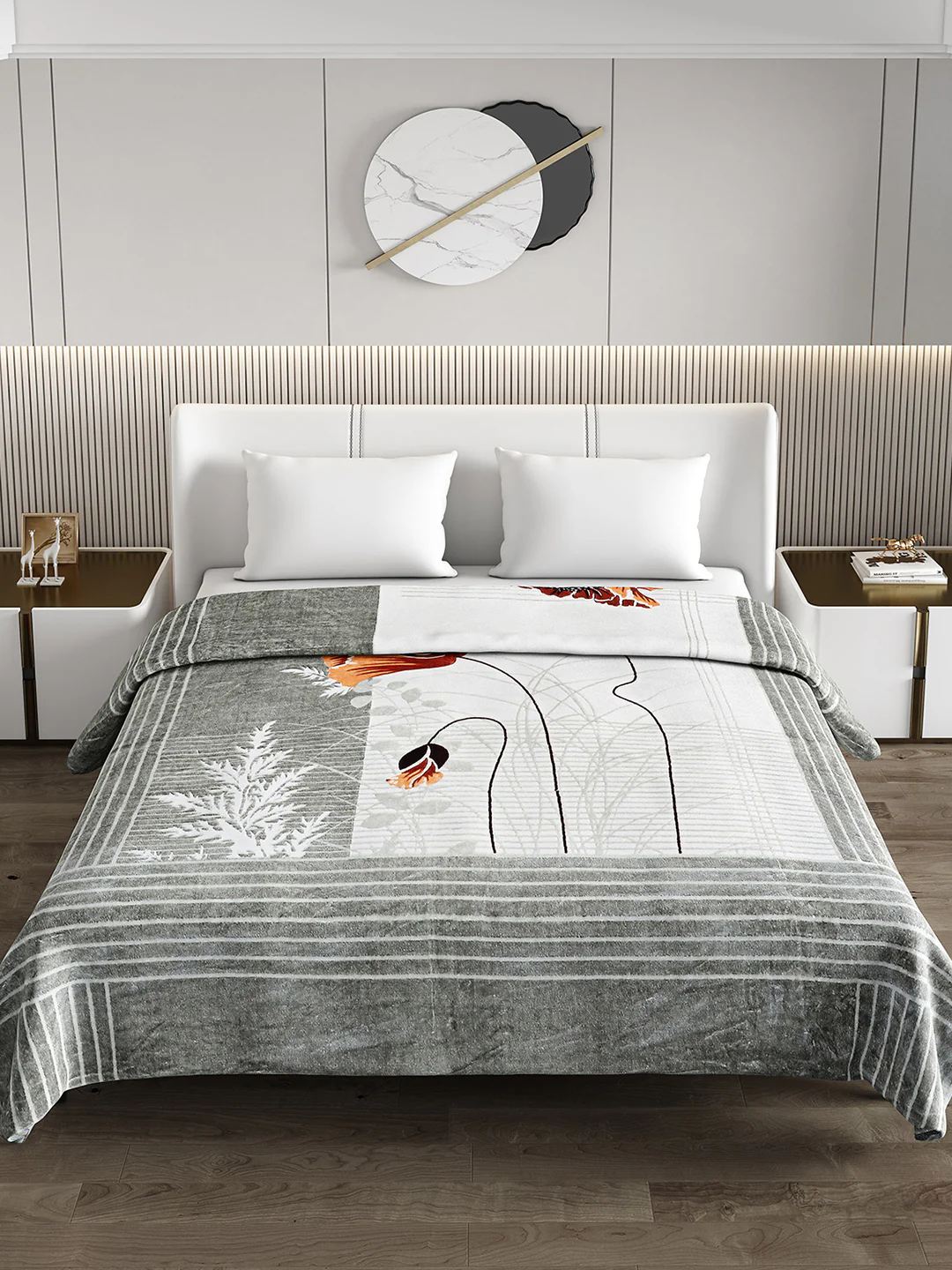 Printed Double Bed 795 GSM Blanket Scarlet 2 Ply (Weight 4.2 kg) - Image 3