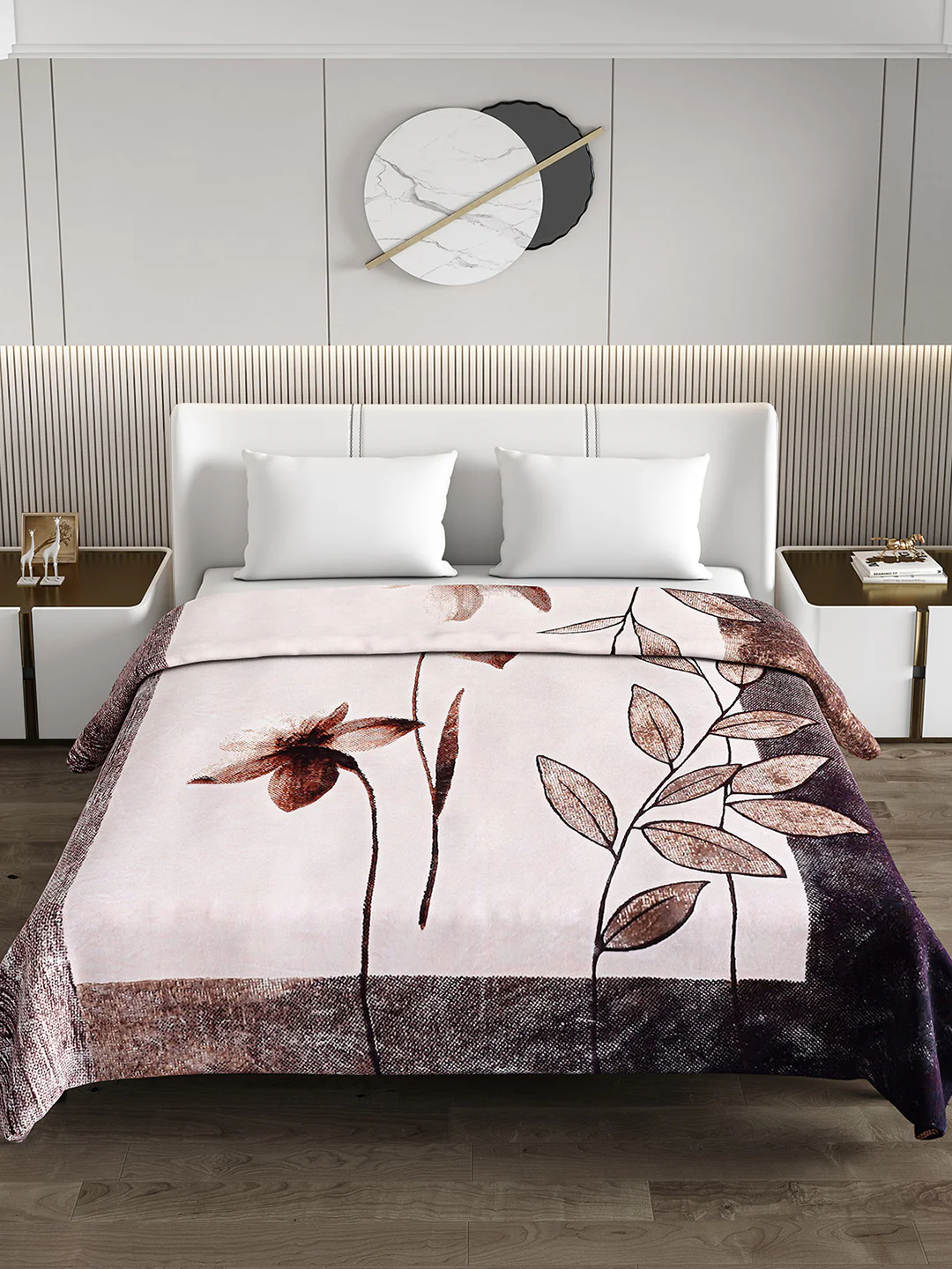 Printed Double Bed 795 GSM Blanket Scarlet 2 Ply (Weight 4.2 kg) - Image 3