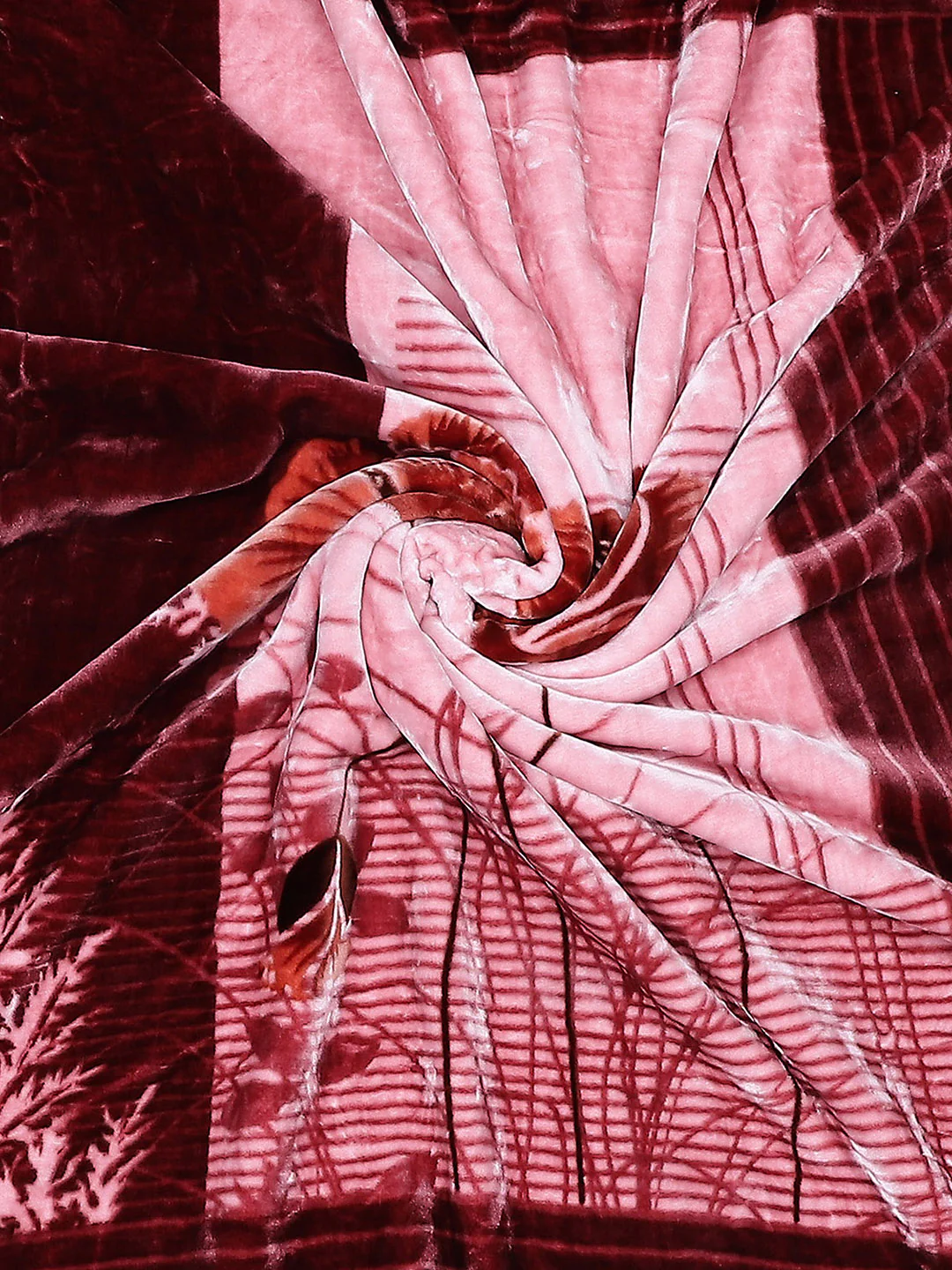 Printed Double Bed 795 GSM Blanket Scarlet 2 Ply (Weight 4.2 kg) - Image 7