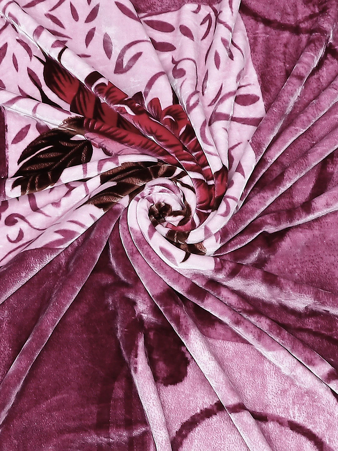 Printed Double Bed 795 GSM Blanket Scarlet 2 Ply (Weight 4.2 kg) - Image 7