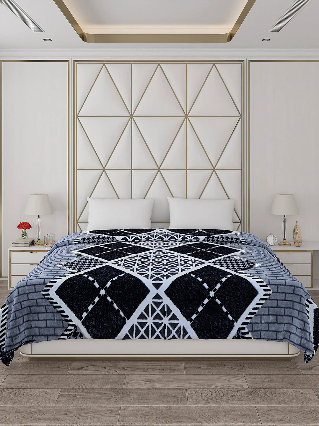 Printed Double Bed 800 GSM Blanket Bolt 1 Ply (Weight 4.3 kg) - Image 2