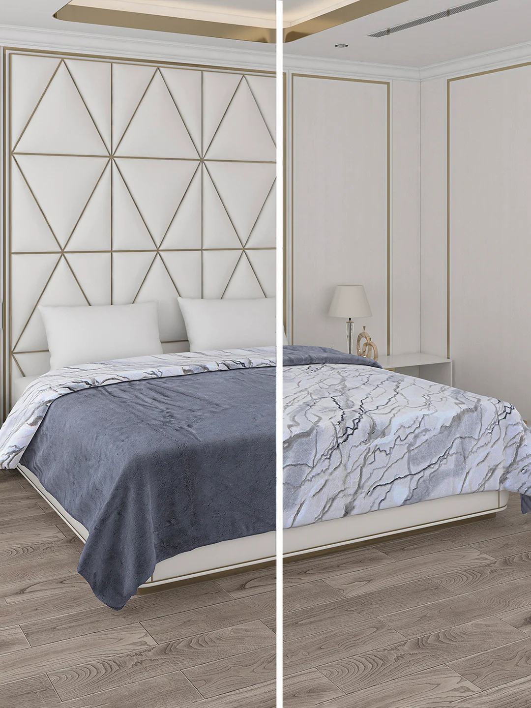 Printed Double Bed Blanket for Heavy Winter -2 Ply - Image 2