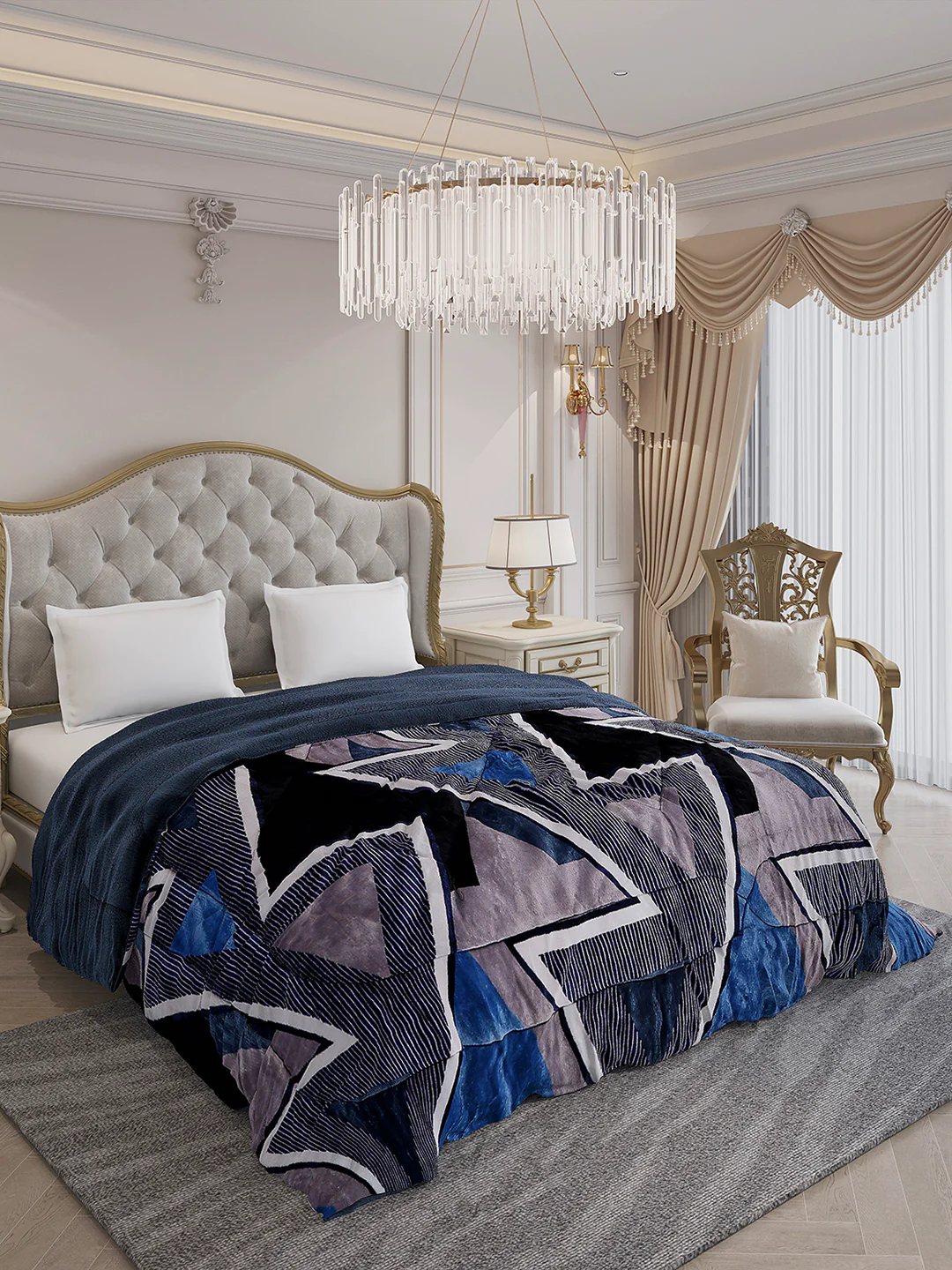 Printed Double Bed 852 GSM Comforter for Winter - (Altroz) - Image 4