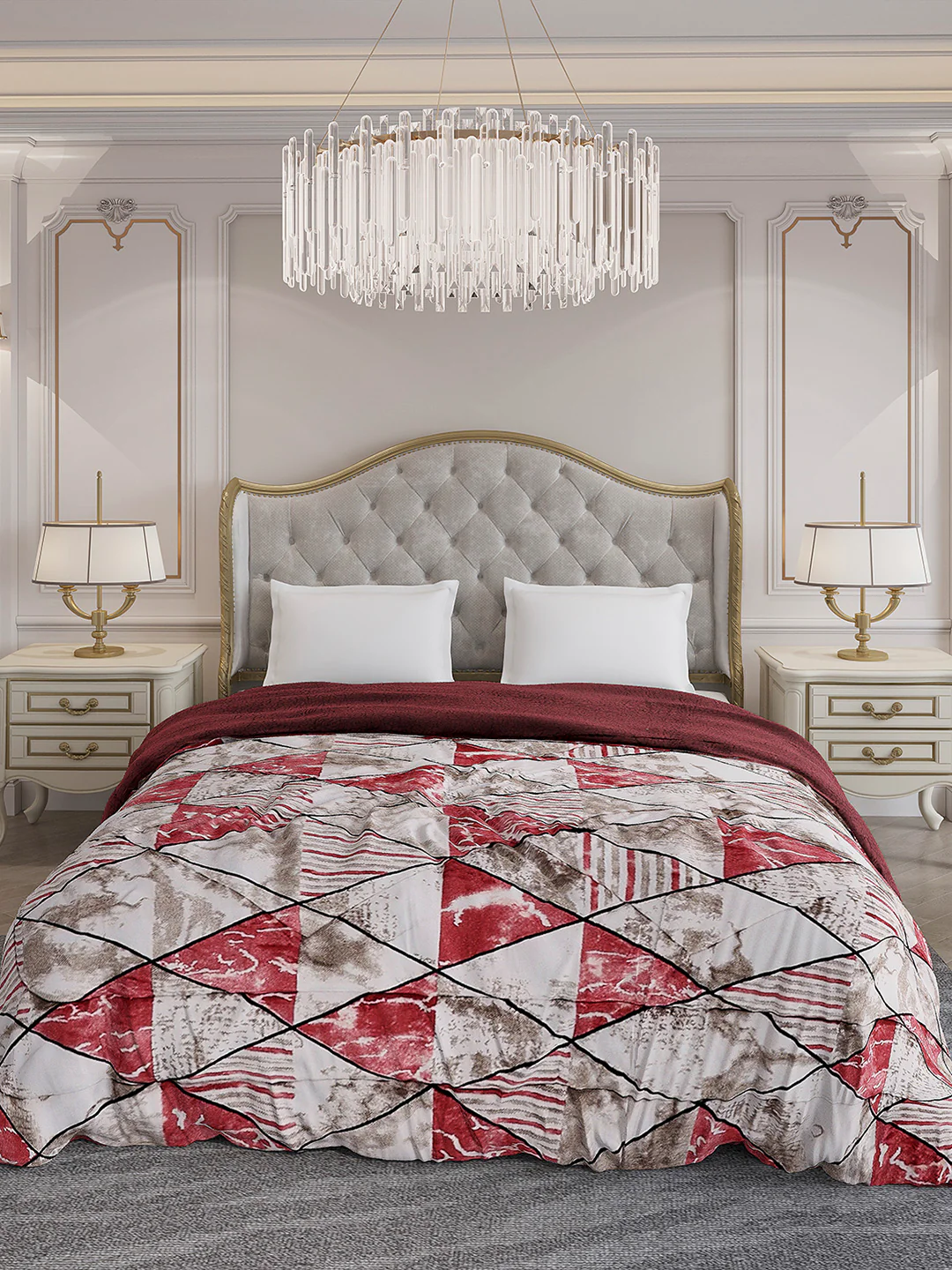 Printed Double Bed 852 GSM Comforter for Winter - (Altroz) - Image 2