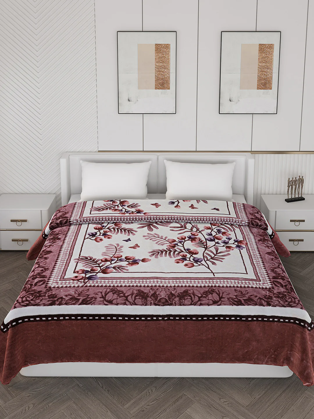 Printed Double Bed 900 GSM Blanket for Heavy Winter -1 Ply (Weight 4.9 kg) - Image 2