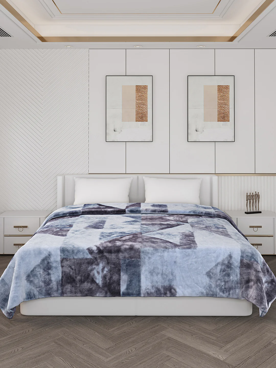 Printed Double Bed 900 GSM Blanket for Heavy Winter -1 Ply (Weight 4.9 kg) - Image 3