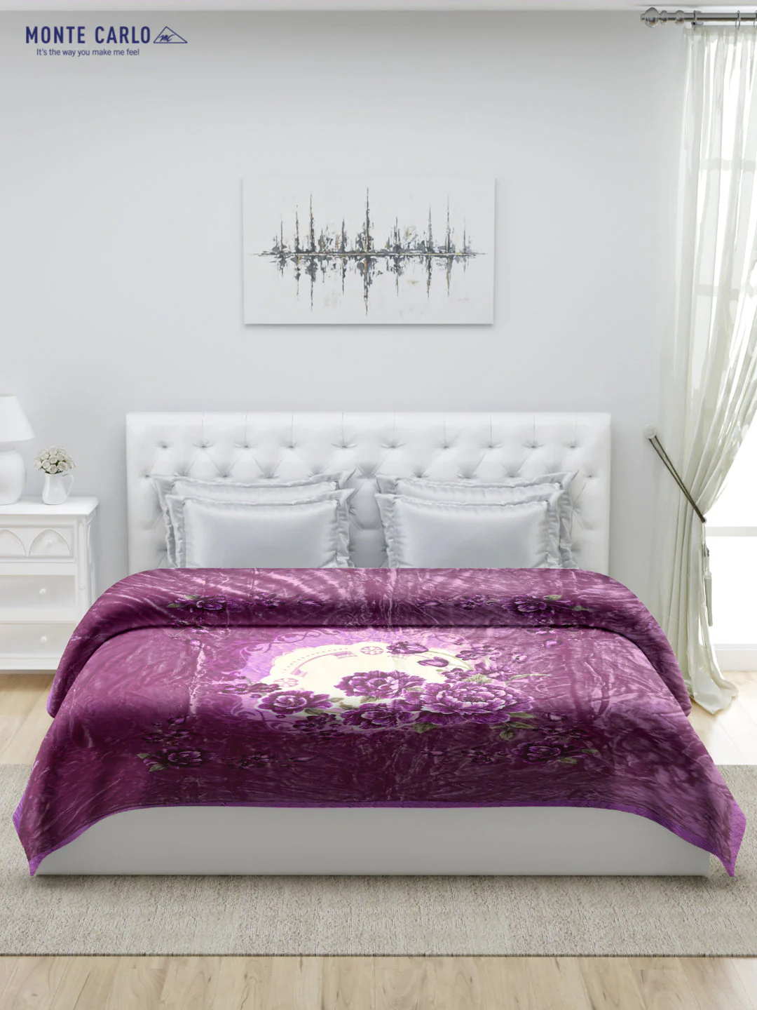 Printed Double Bed 947 GSM Blanket Angel Gold 1 Ply (Weight 5 kg) - Image 3