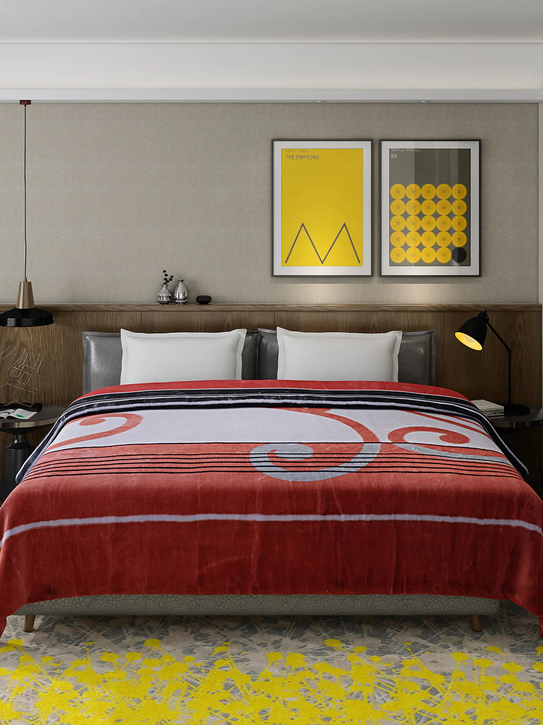 Printed Double Bed 947 GSM Blanket for Heavy Winter -1 Ply (Weight 5 kg) - Image 3