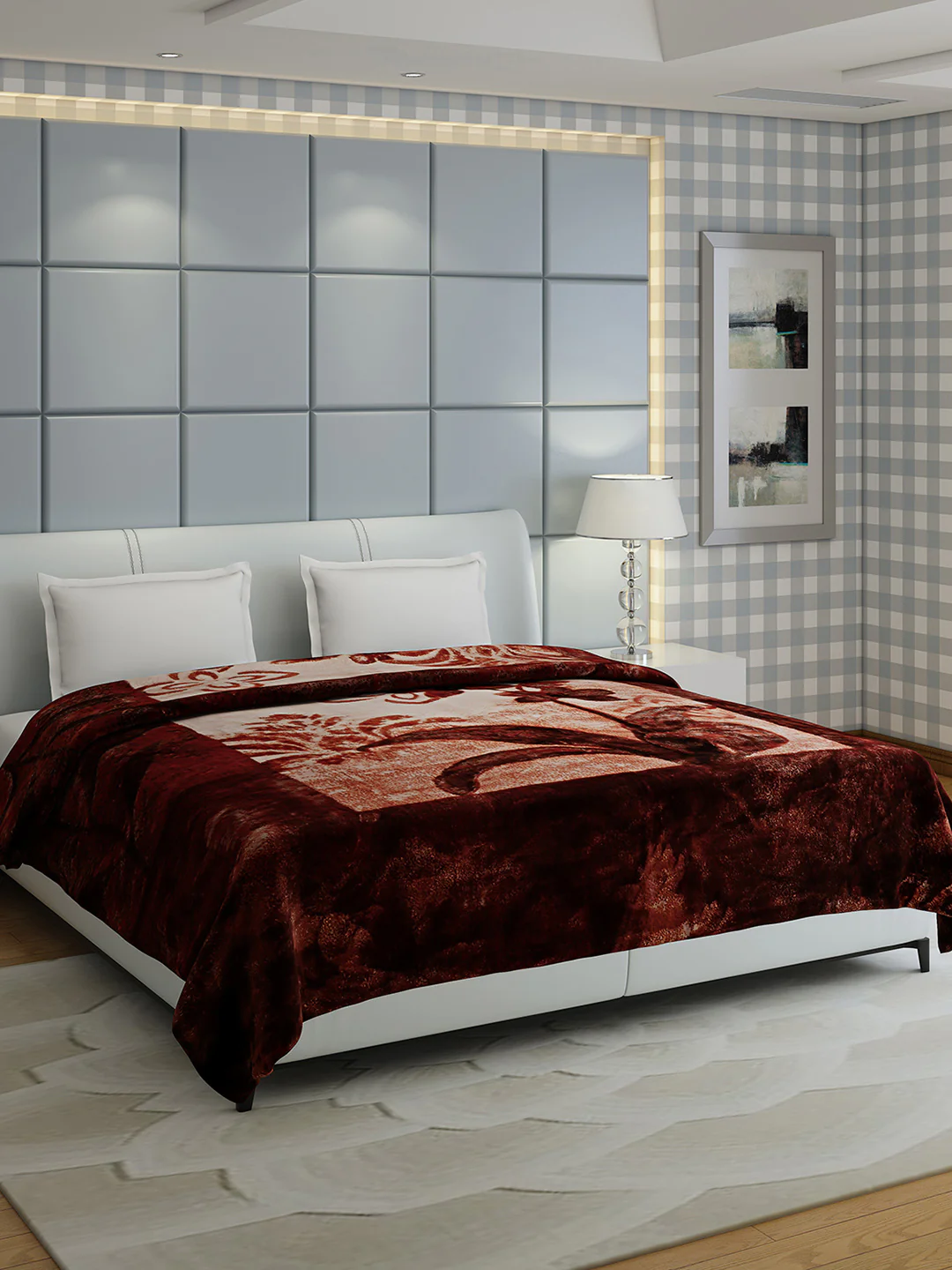 Printed Double Bed 947 GSM Blanket Hunter 2 Ply (Weight 5 kg) - Image 2