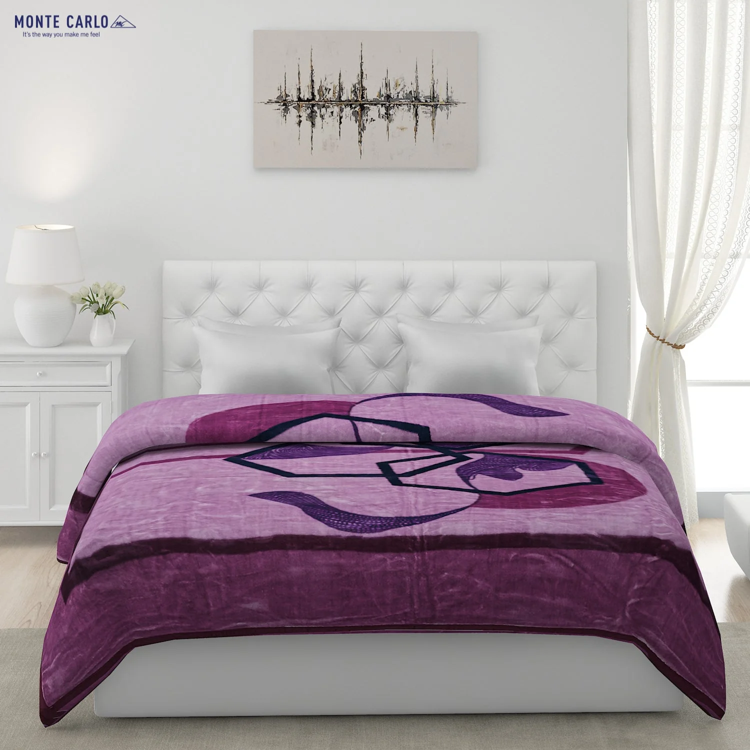 Printed Double Bed 947 GSM Blanket Hunter 2 Ply (Weight 5 kg) - Image 3