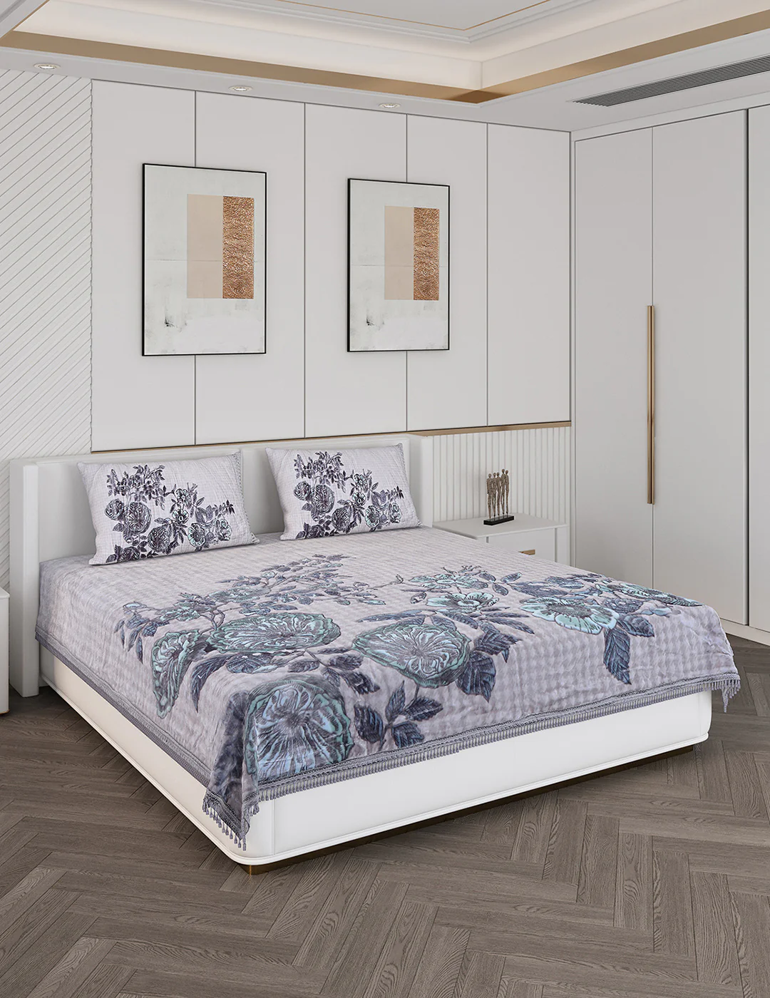 Printed Double Bed Bedding Set - Image 4