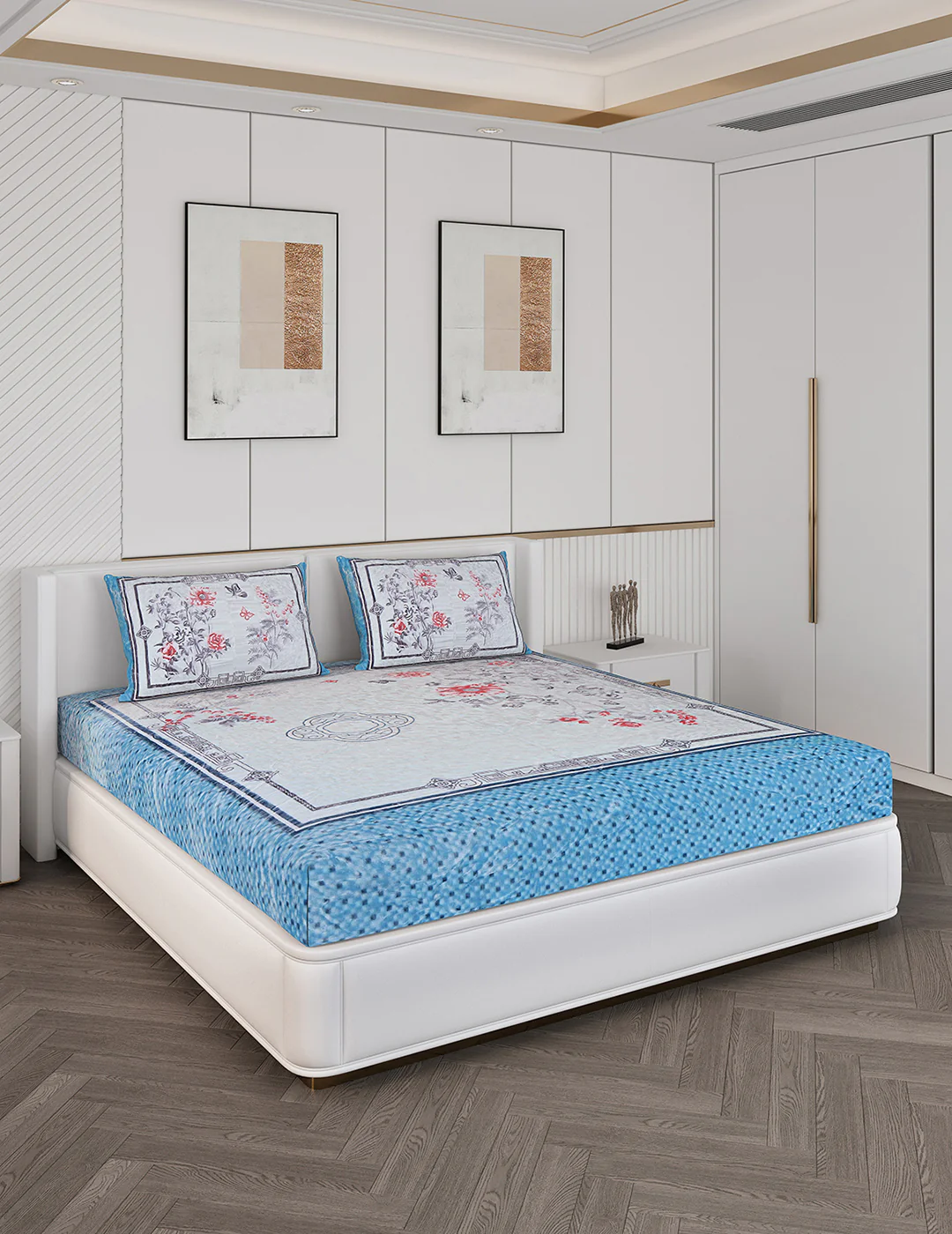 Printed Double Bed Bedding Set - Image 4