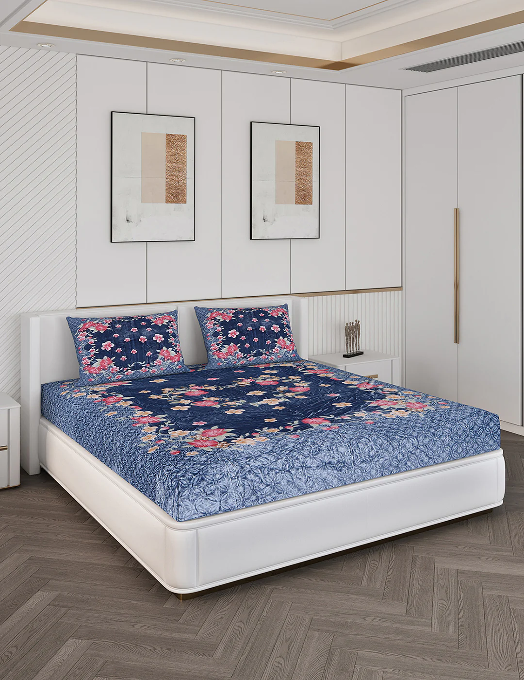 Printed Double Bed Bedding Set - Image 4