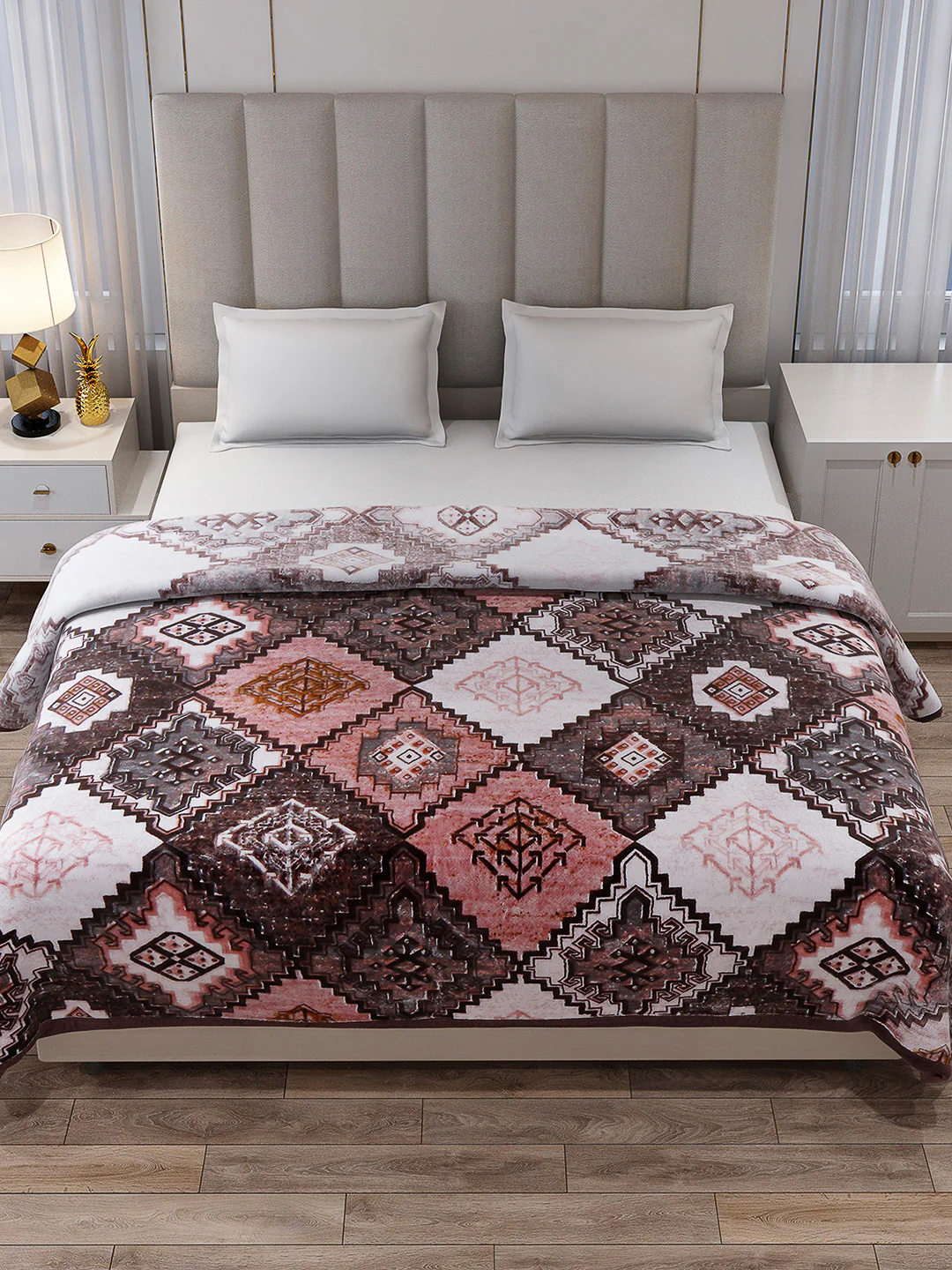 Printed Double Bed Blanket 1 Ply, 600 GSM, 3.2 kg (Denny) - Image 3