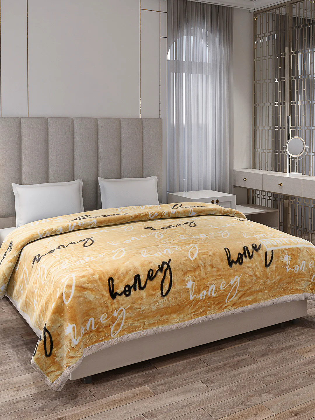 Printed Double Bed Reversible Blanket 2 Ply, 570 GSM, 3 kg (Royalgold Plus) - Image 4