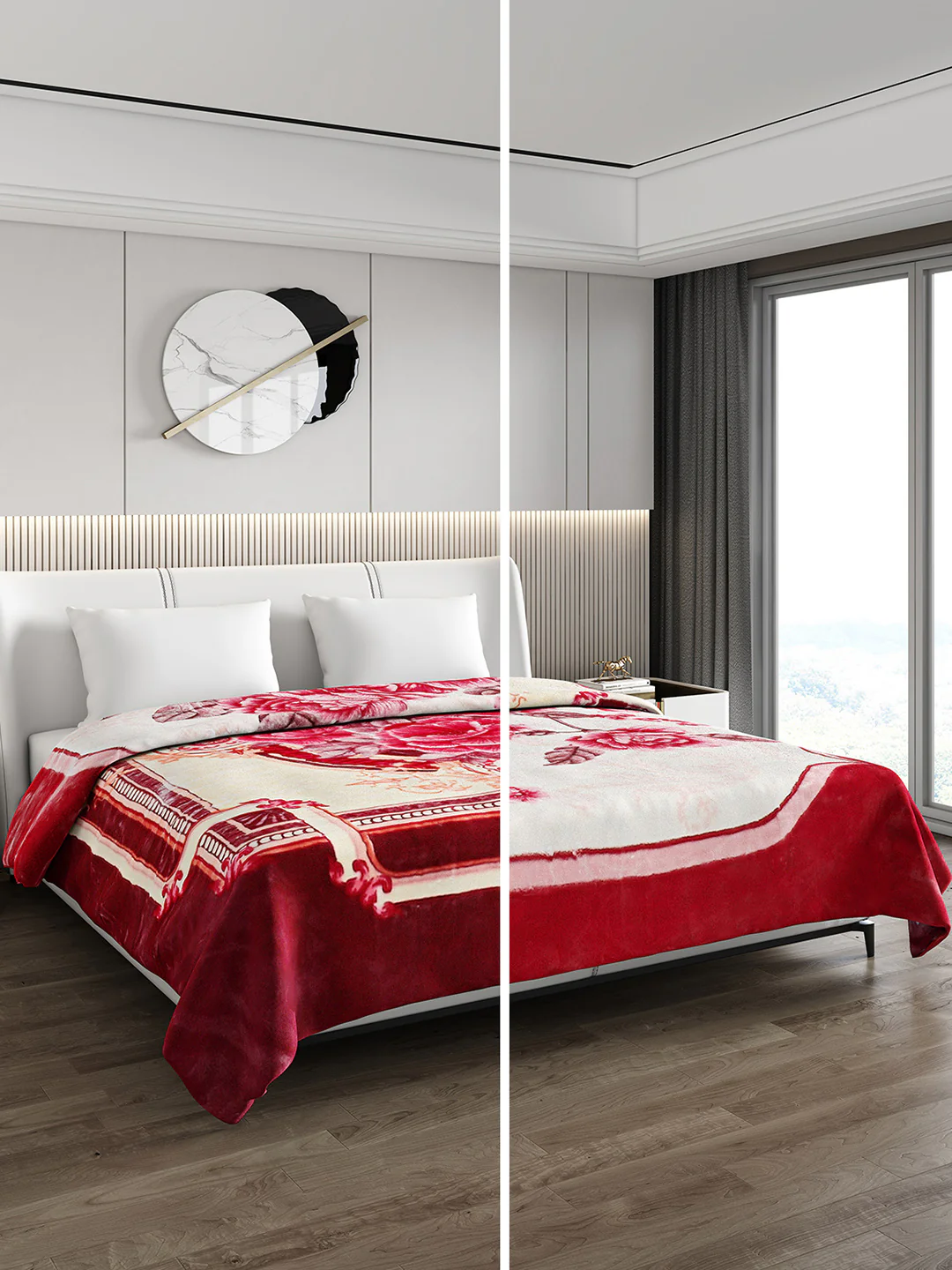 Printed Double Bed Reversible Blanket 2 Ply, 757 GSM, 4 kg (Super Star) - Image 2