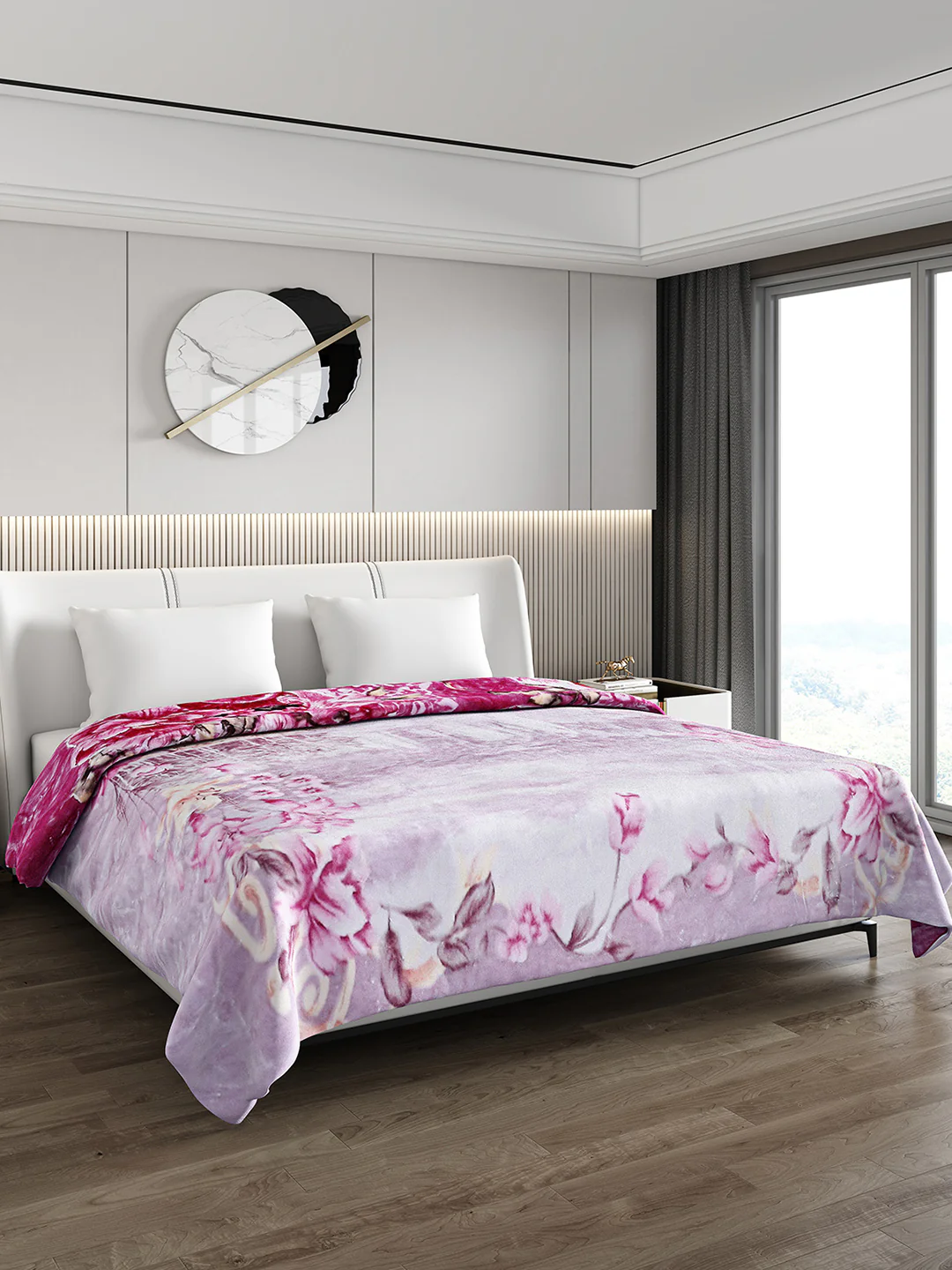 Printed Double Bed Reversible Blanket 2 Ply, 757 GSM, 4 kg (Super Star) - Image 5