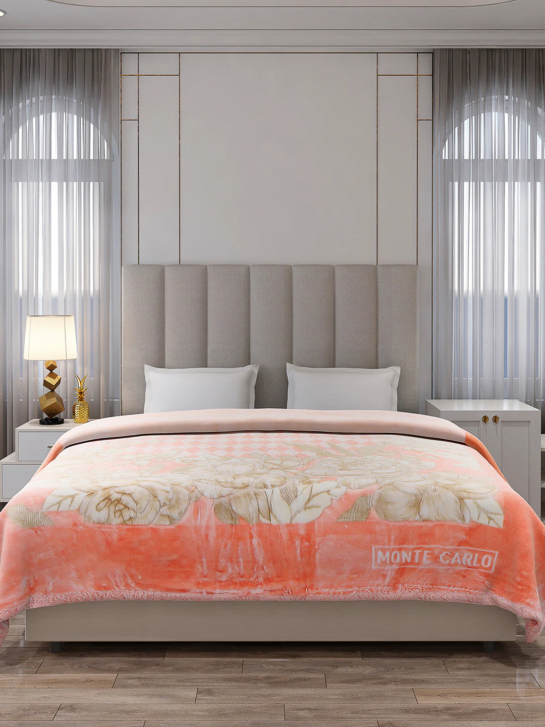Printed Double Bed Reversible Blanket 2 Ply, 850 GSM, 4.5 kg (Uphar) - Image 2