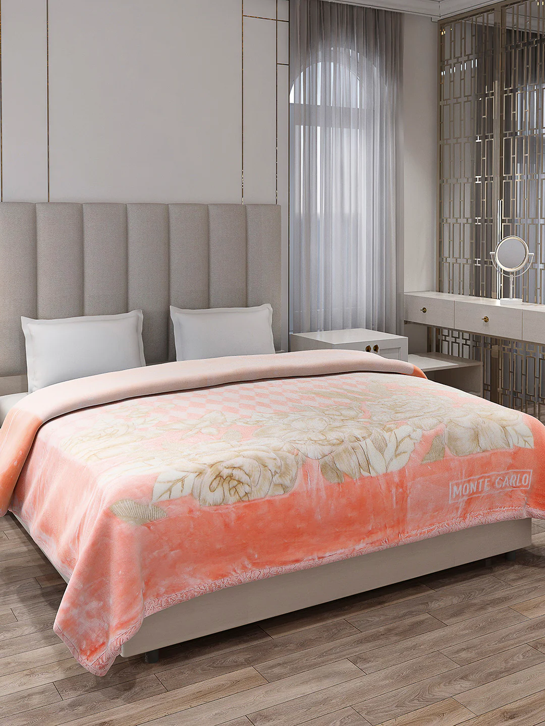 Printed Double Bed Reversible Blanket 2 Ply, 850 GSM, 4.5 kg (Uphar) - Image 4
