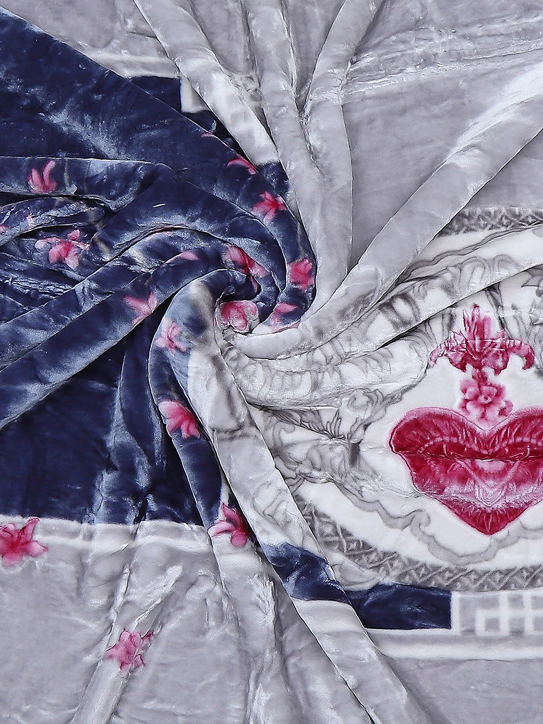 Printed Double Bed Reversible Blanket 2 Ply, 850 GSM, 4.5 kg (Uphar) - Image 7