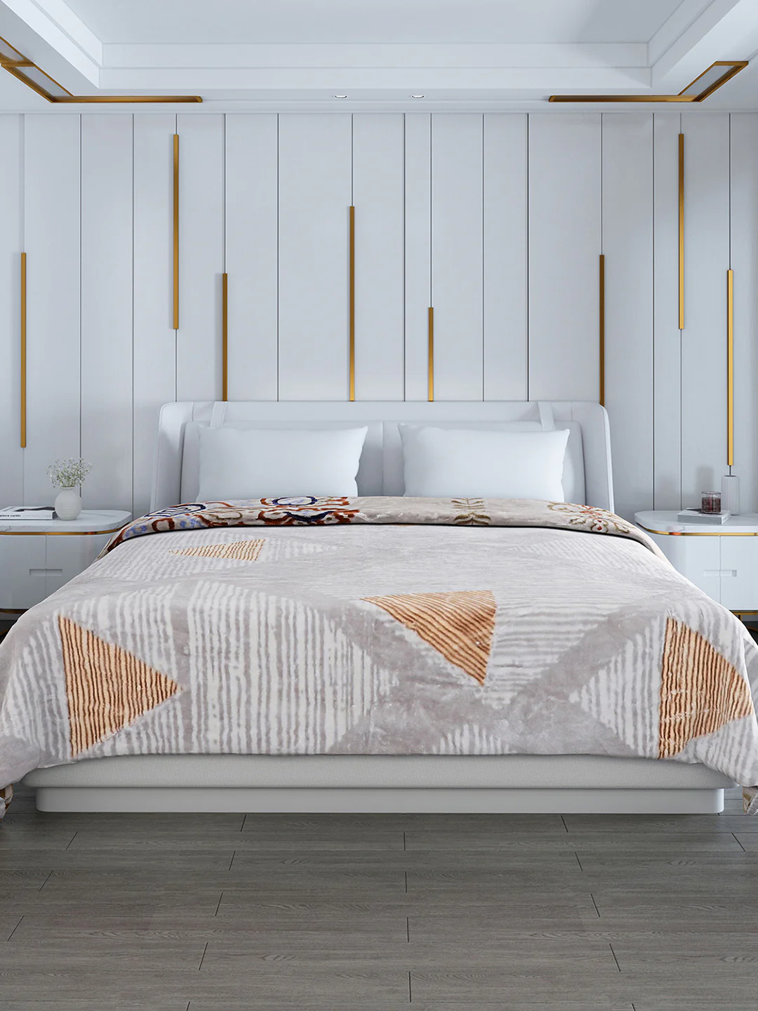 Printed Double Bed Reversible Blanket 2 Ply, 853 GSM, 4.5 kg (Tohfa) - Image 3