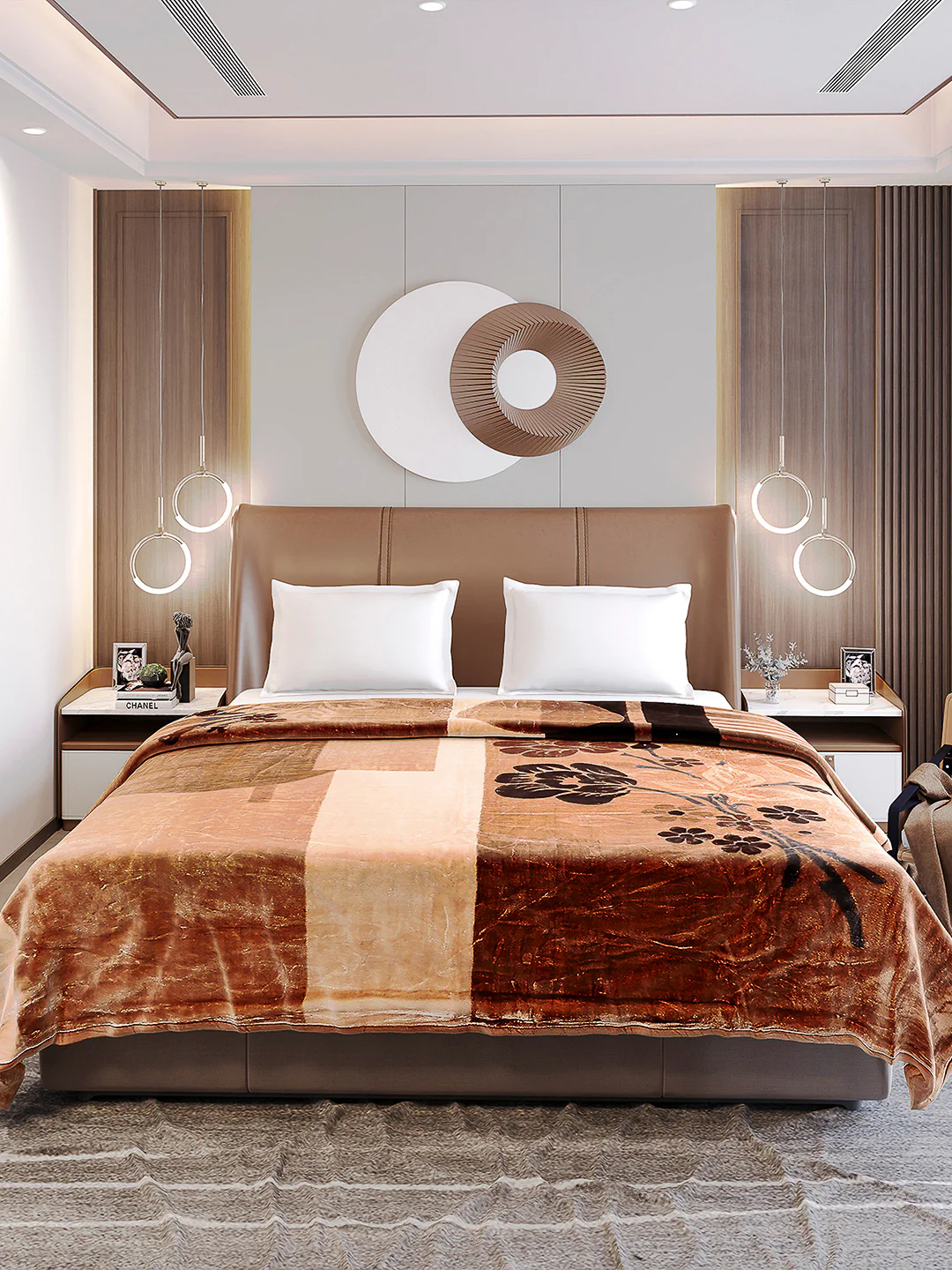 Printed Double Bed Reversible Blanket 2 Ply, 872 GSM, 4.6 kg (Moonvalley) - Image 2