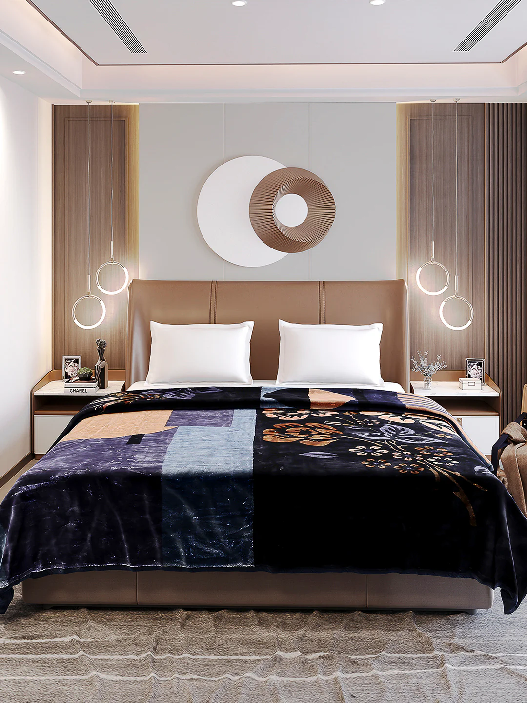 Printed Double Bed Reversible Blanket 2 Ply, 872 GSM, 4.6 kg (Moonvalley) - Image 2