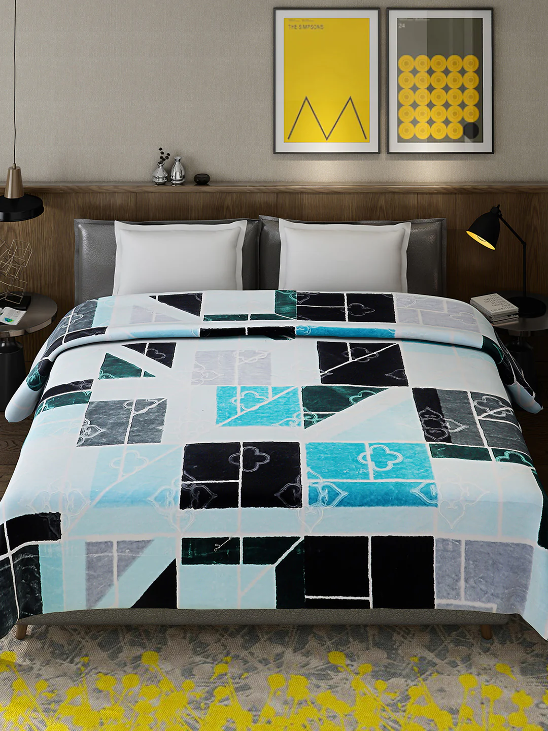 Printed Double Bed Reversible Blanket 2 Ply, 910 GSM, 4.8 kg (Vista) - Image 3