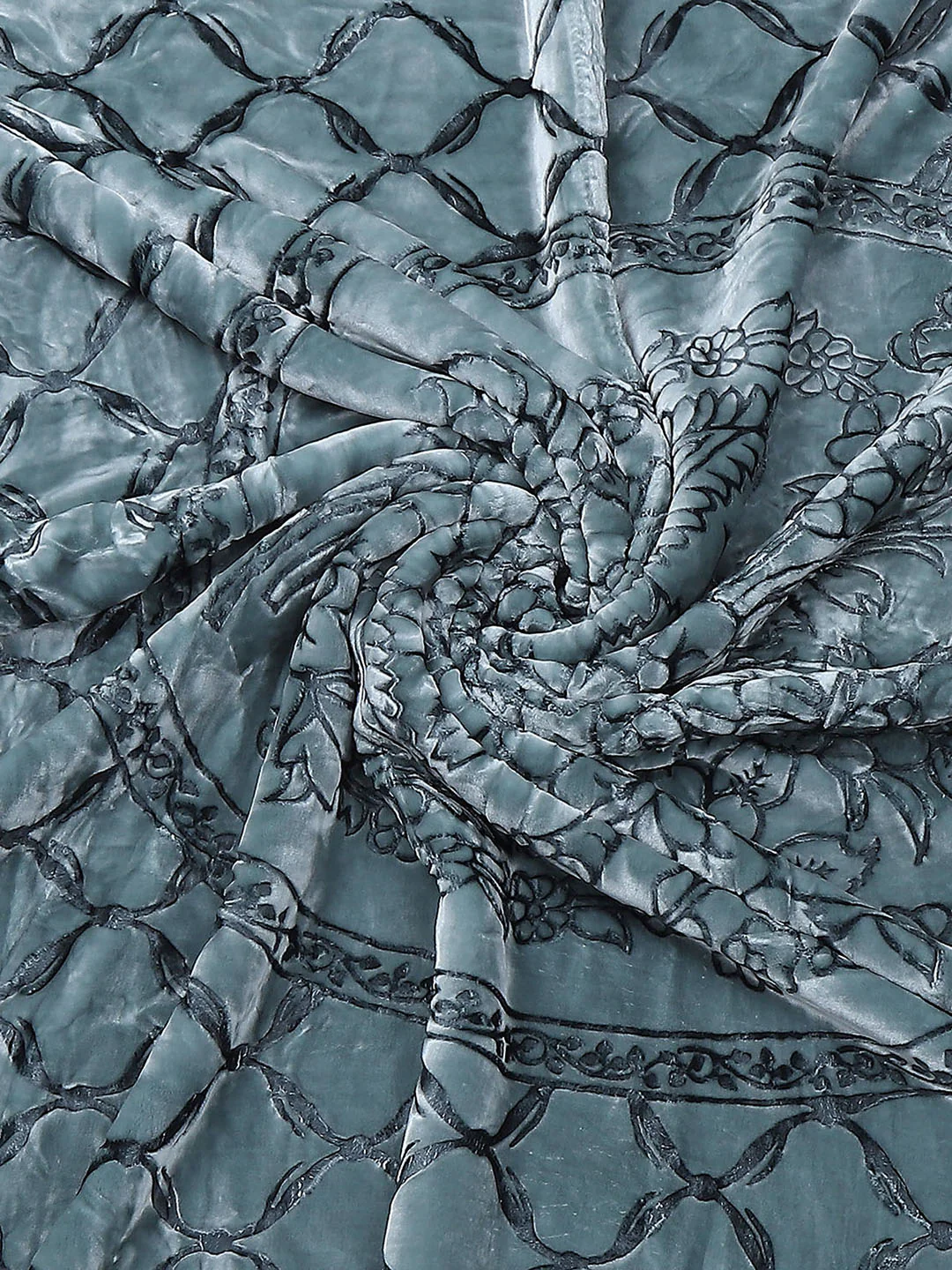 Printed Double Bed Reversible Blanket 2 Ply, 947 GSM, 5 kg (Rusty) - Image 7