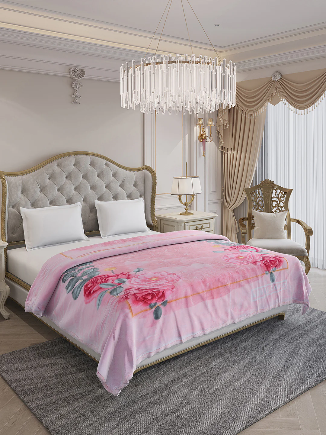 Printed Double Bed Reversible Blanket 3 Ply, 1516 GSM, 8 kg (Superimo) - Image 4