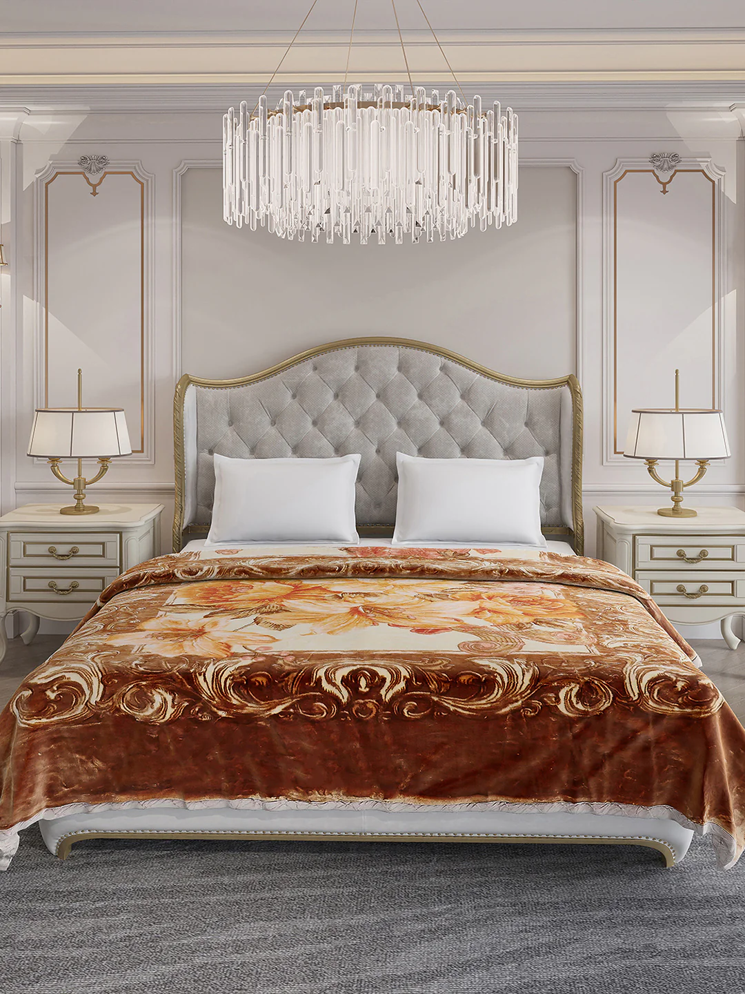 Printed Double Bed Reversible Blanket 3 Ply, 1516 GSM, 8 kg (Superimo) - Image 2